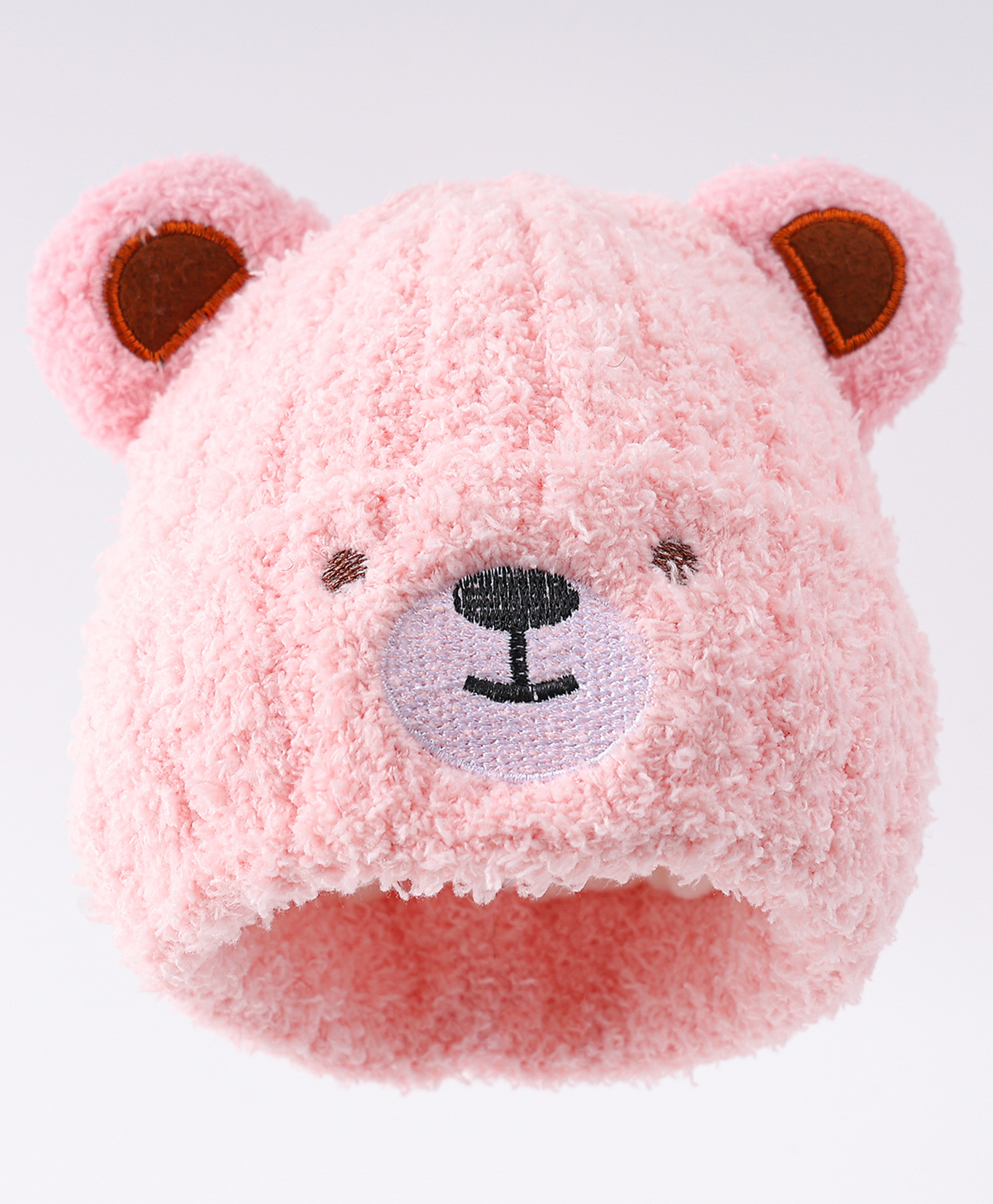 Babyhug Woollen Cap with Ear & Embroidery Pink - Diameter 14.5 cm-image-44
