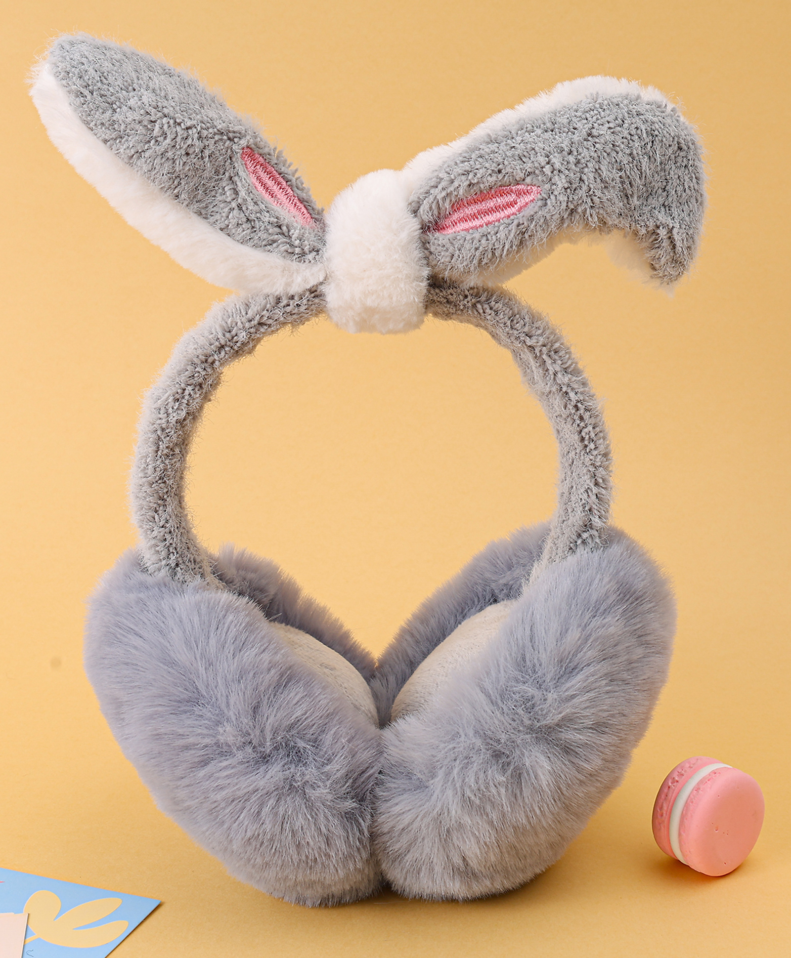 Babyhug Ear Muffs with Ear Applique - Grey-image-44