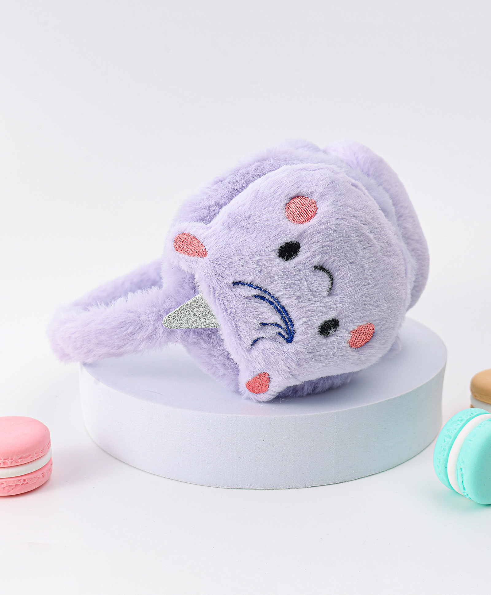 Babyhug Ear Muffs with Unicorn Design - Purple-image-38