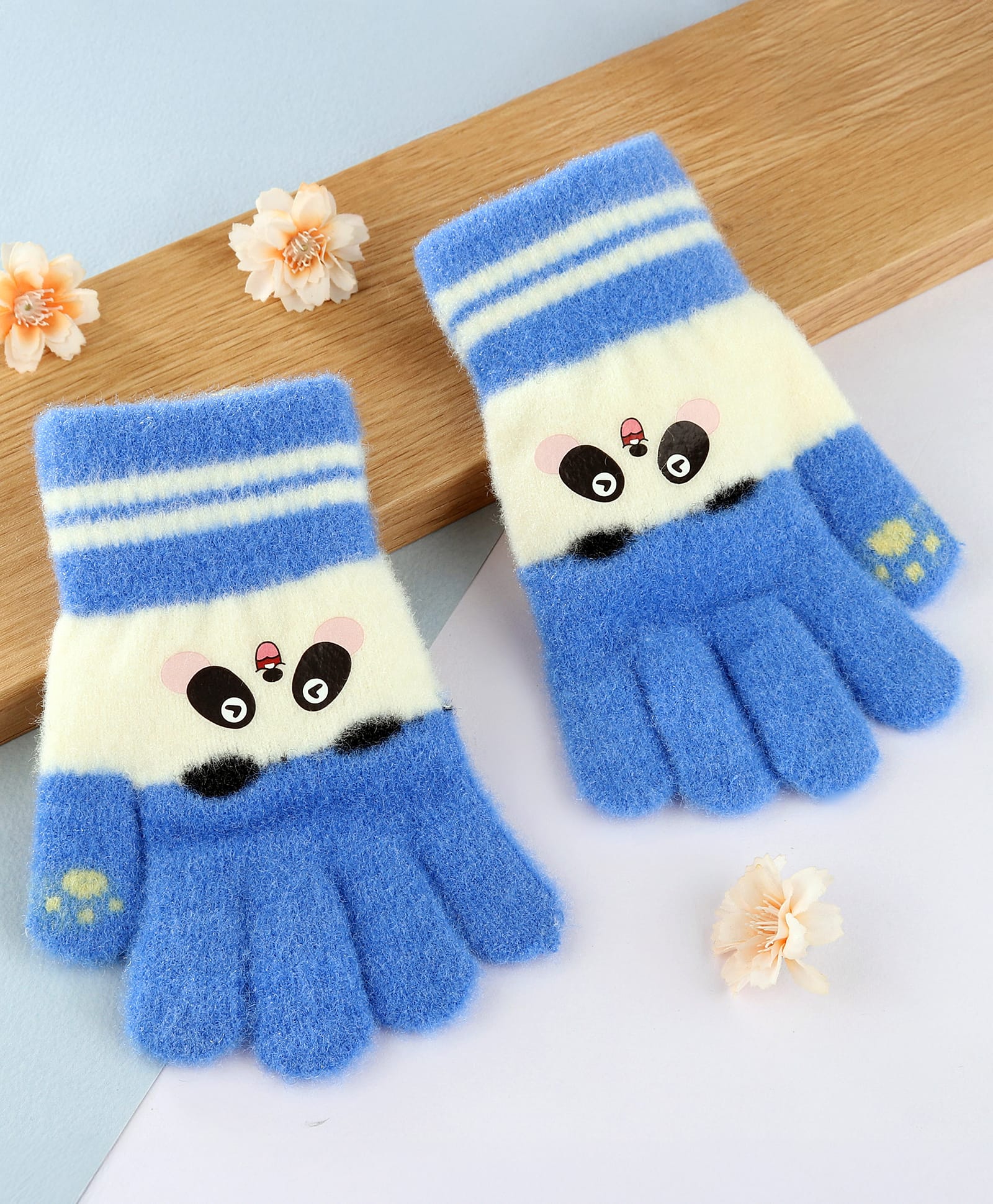 Babyhug Gloves with Animal Design - Blue-image-46