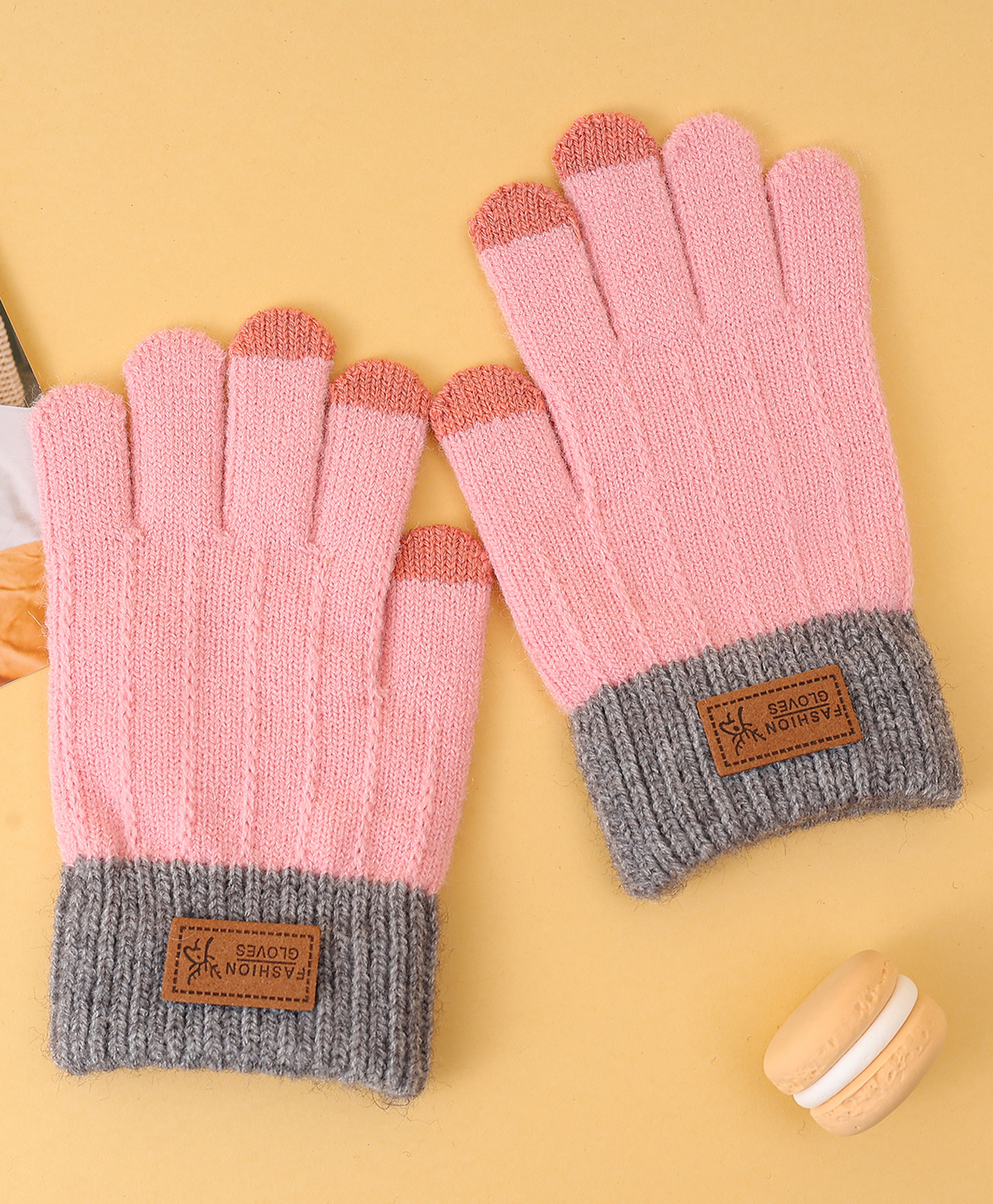 Pine Kids Solid Color Gloves - Pink-picture-17
