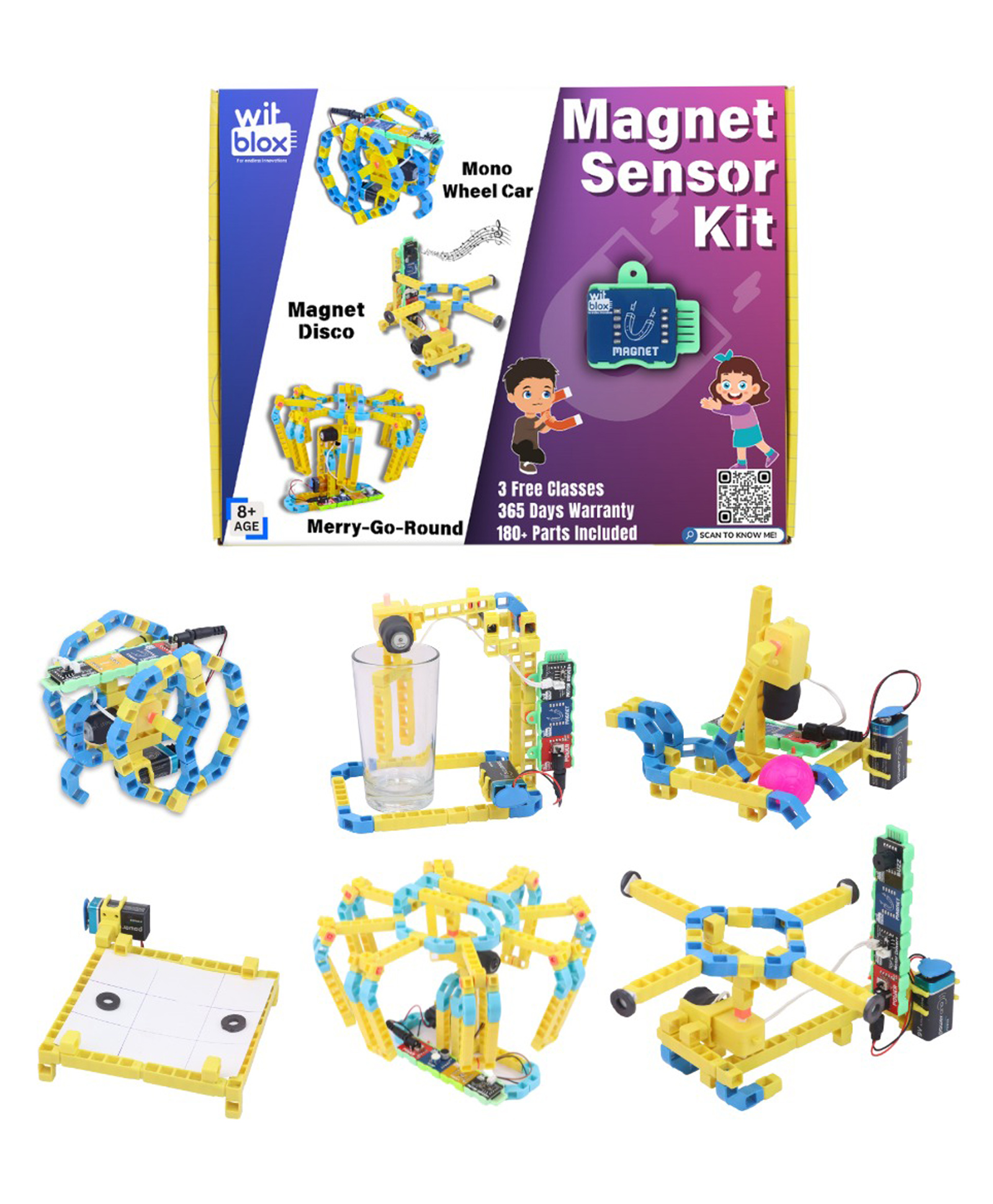 WitBlox Magnet Sensor Kit- 6 in 1 projects| Smart Electronics Sensors for DIY Robotics Kit, STEM Learning & IOT Projects-picture-10