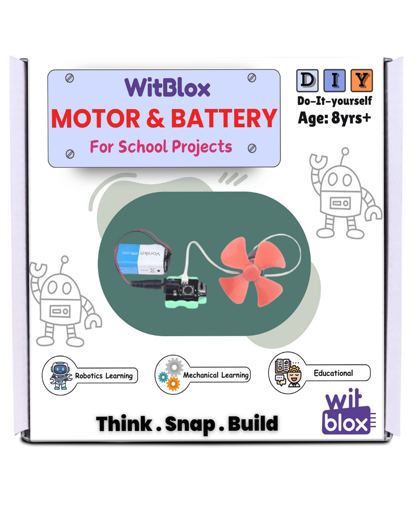 WitBlox Battery & Motor STEM DIY Science Kit - 190+ Parts-image-9