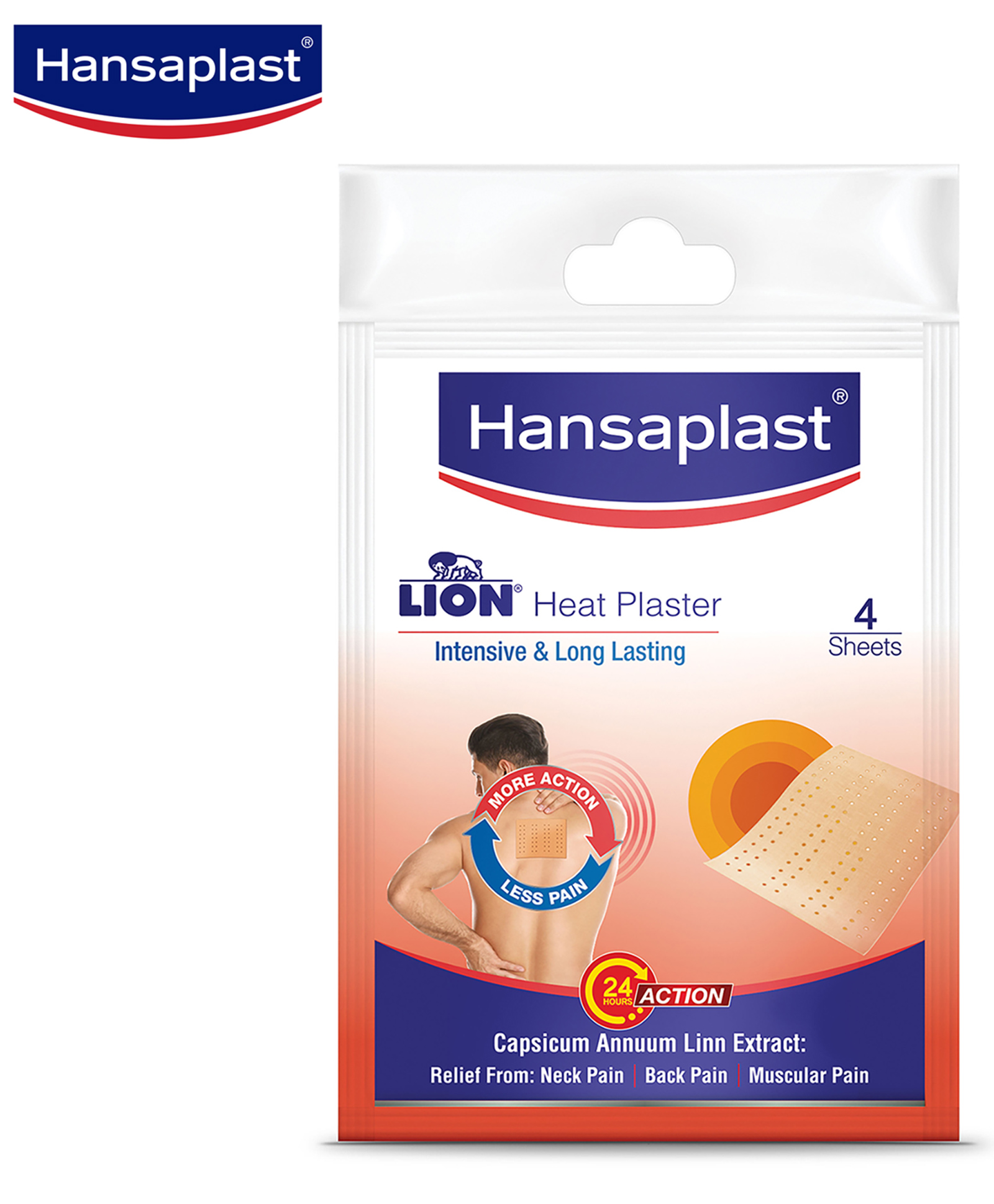Hansaplast Ayurvedic Lion Capsicum Heat Plaster for Pain Relief - 4 Sheet-image-41