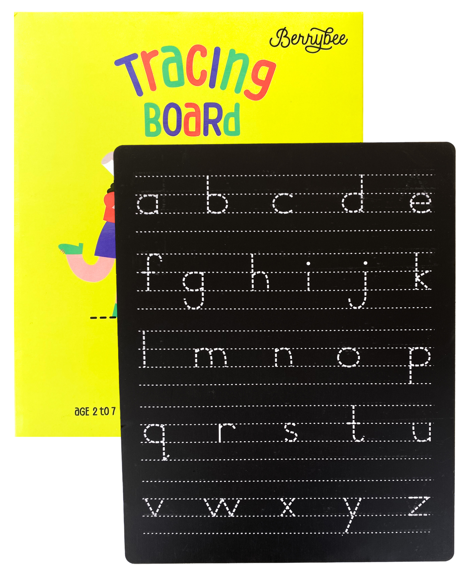 Berrybee Reusable Double Sided TRACING Chalkboard Handwriting Practice Board for Kids | English Alphabet, Upper & Lowercase Writing Book| Gift for Toddlers, Boys & Girls (Englih Print)-image-36