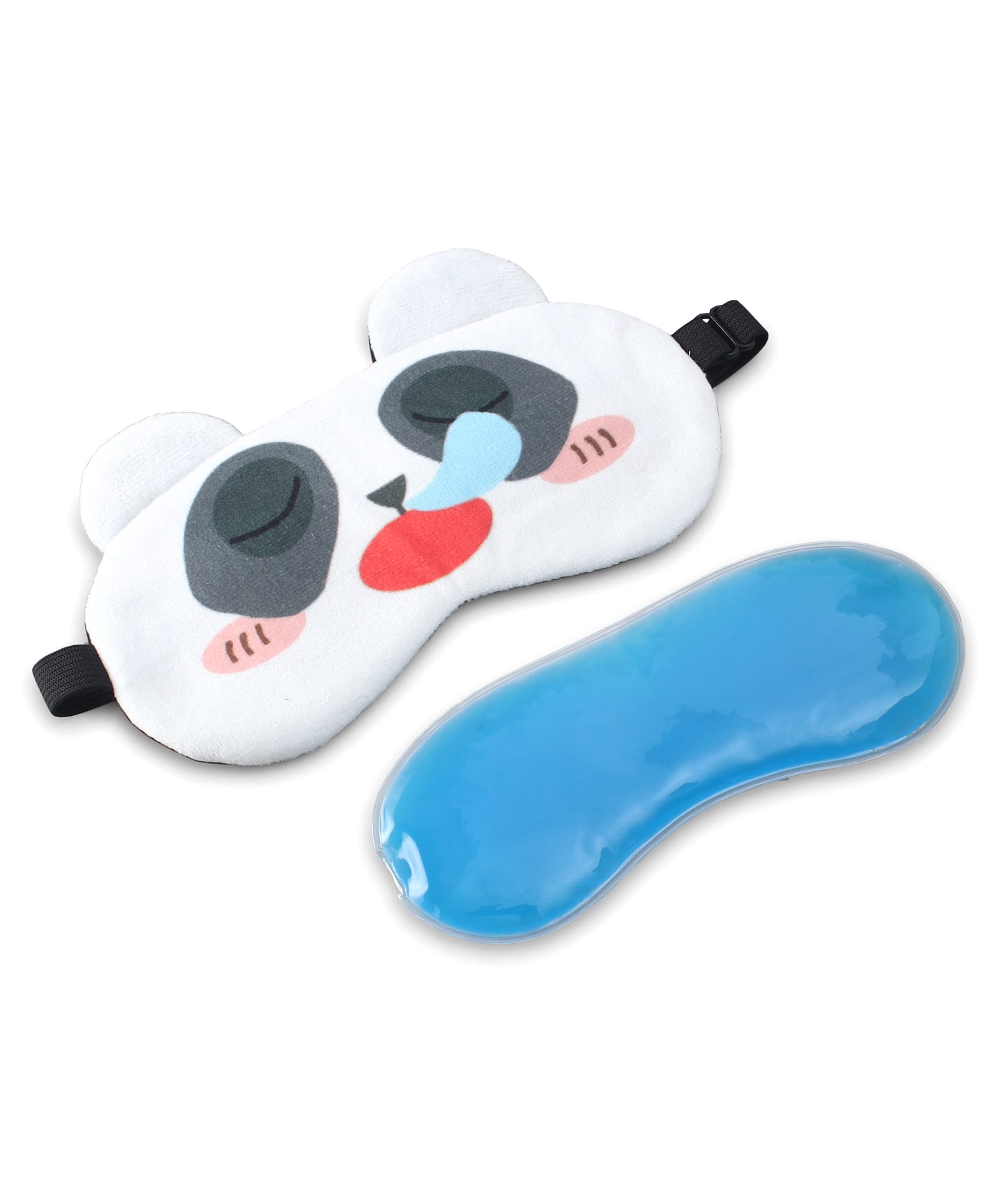 Panda Eye Mask with Adjustable Strap - White-image-8