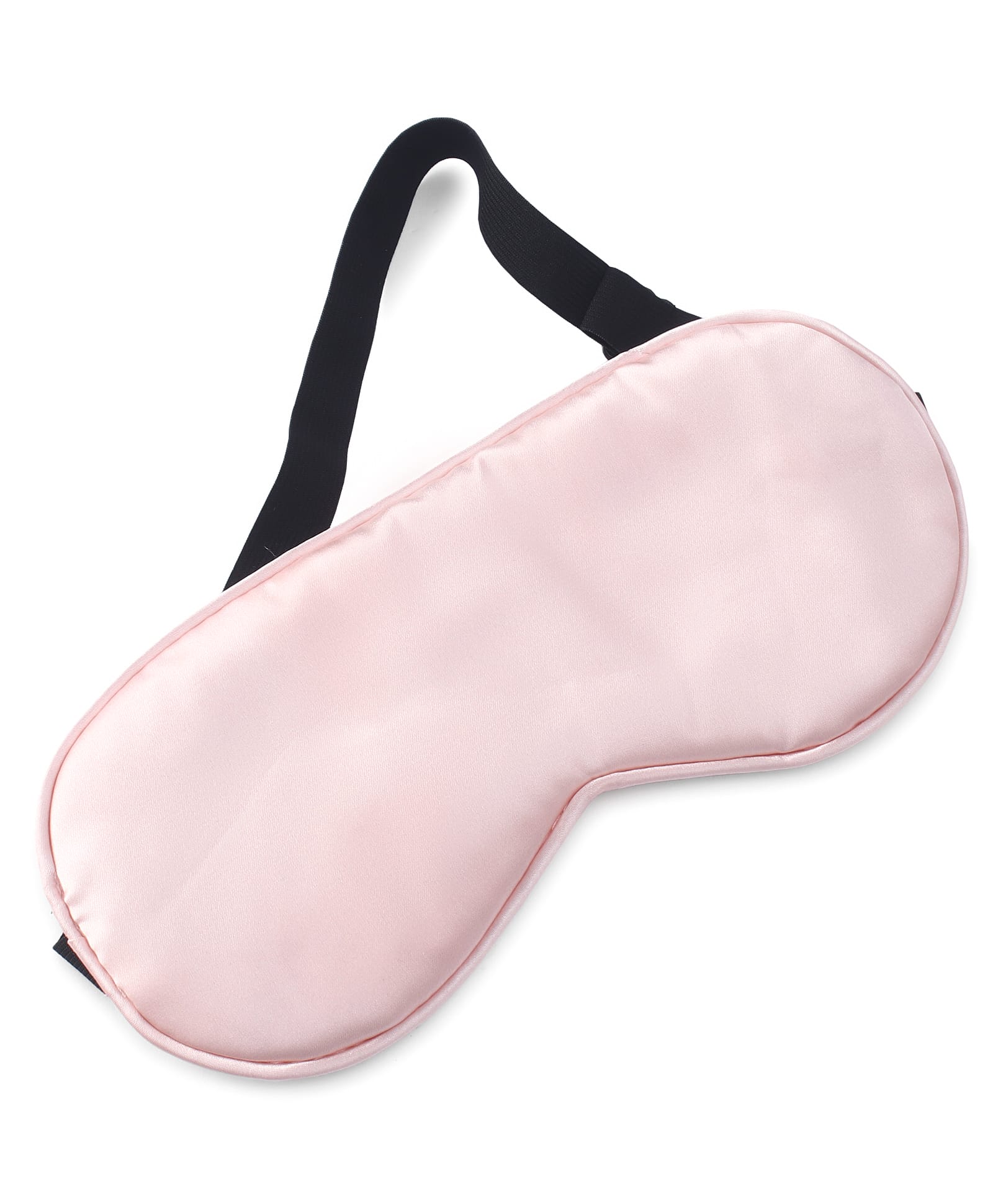 Solid Coloured Satin Eye Mask With Adjustable Strap - Pink-image-47