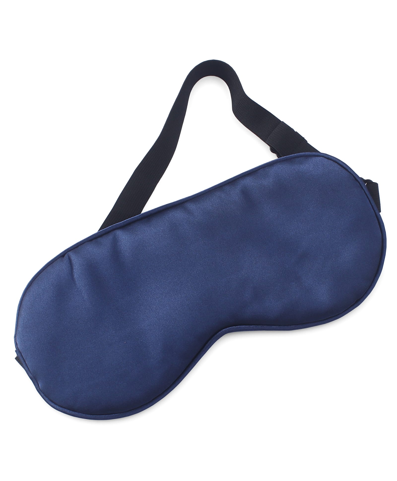 fab n funky Solid Coloured Satin Eye Mask With Adjustable Strap - Navy Blue-picture-16