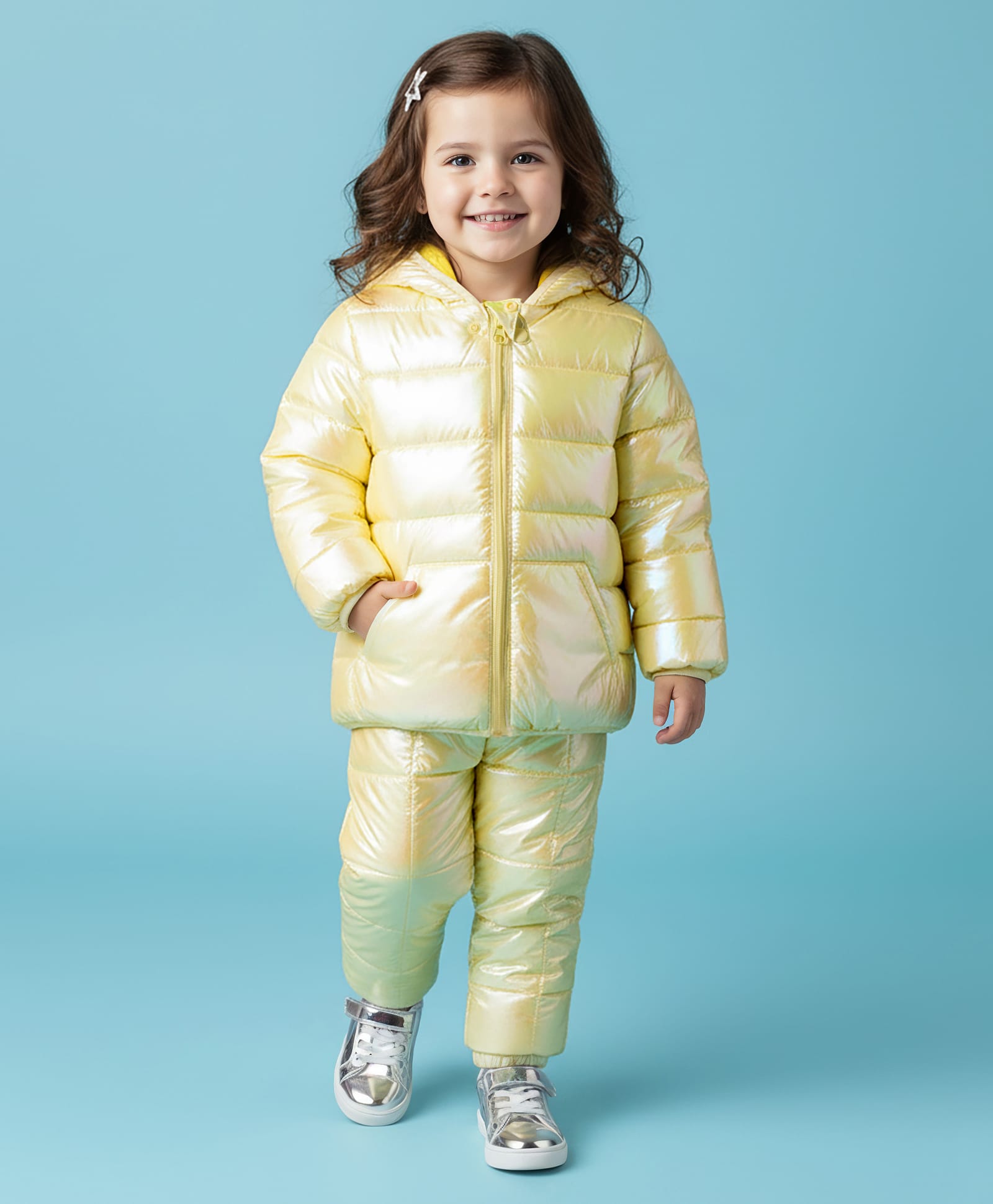 Mark & Mia Full Sleeves Hooded Winter Wear Suits Set with Pocket & Ear Applique - Yellow-picture-15