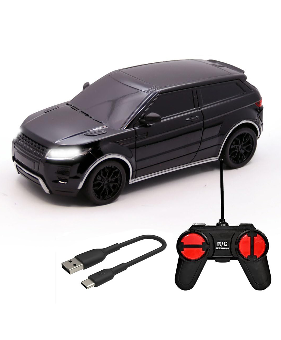 Wembley Toys Radio Control Car with Rechargeable Remote 1:24 Scale - Black-image-29