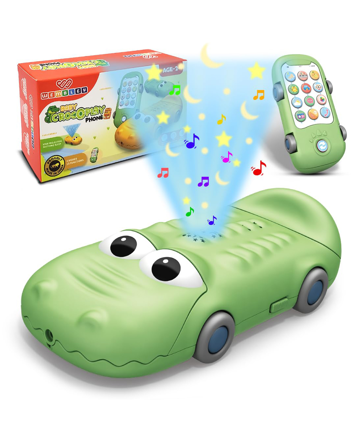 Wembley Toys Baby Intelligent Mobile Phone Toy Crocodile Shaped - Green-image-15