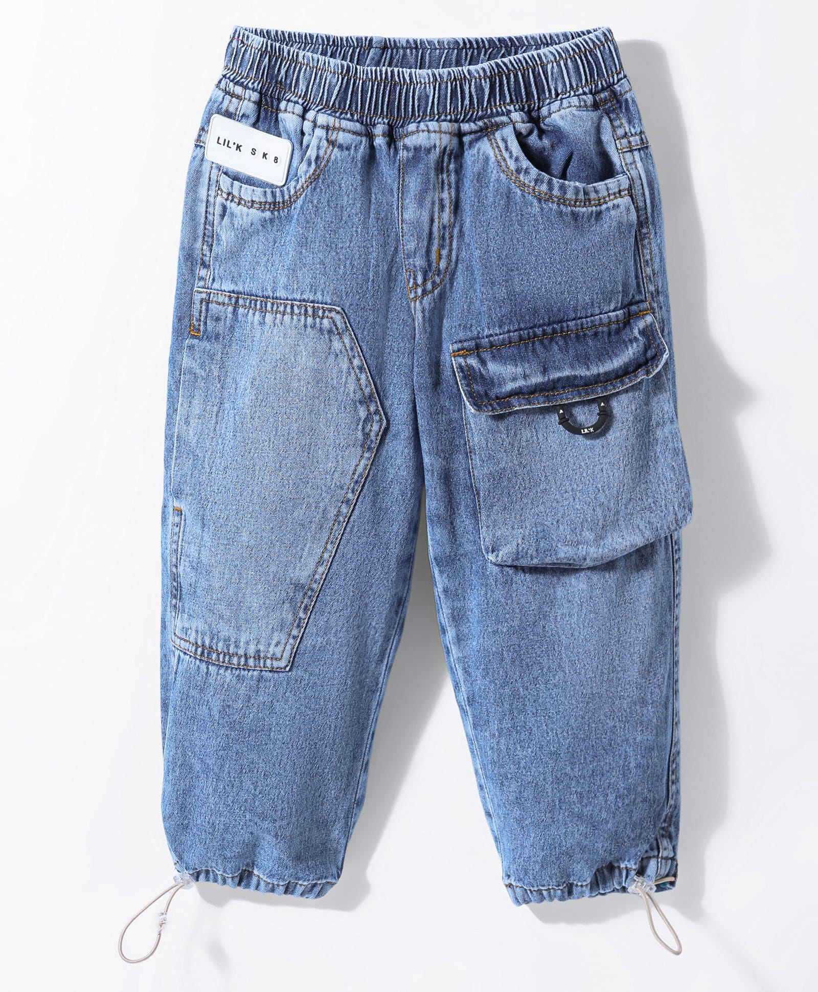 Little Kangaroos Full Length Anti Bacterial Solid Jeans - Blue-picture-16