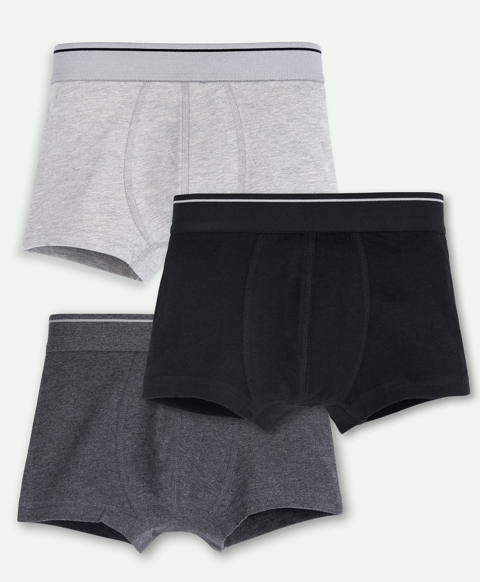 Ariel Cotton Blend Pack Of 3 Solid Trunks - Multi Colour-image-45