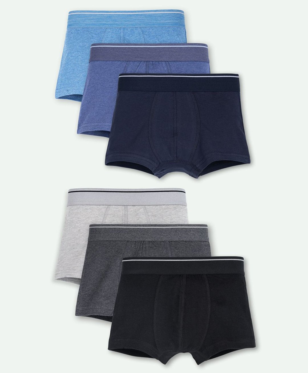 Ariel Cotton Blend Pack Of 6 Solid Trunks - Multi Colour-image-1