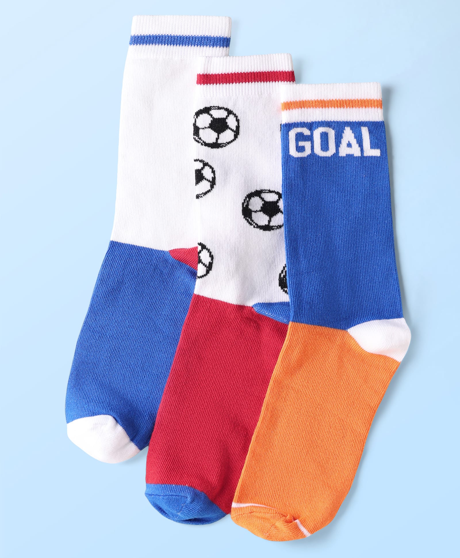 Pine Kids Cotton Knit Ankle Length Socks With Sports Theme Design Pack Of 3 ( Colour May Vary )-picture-27