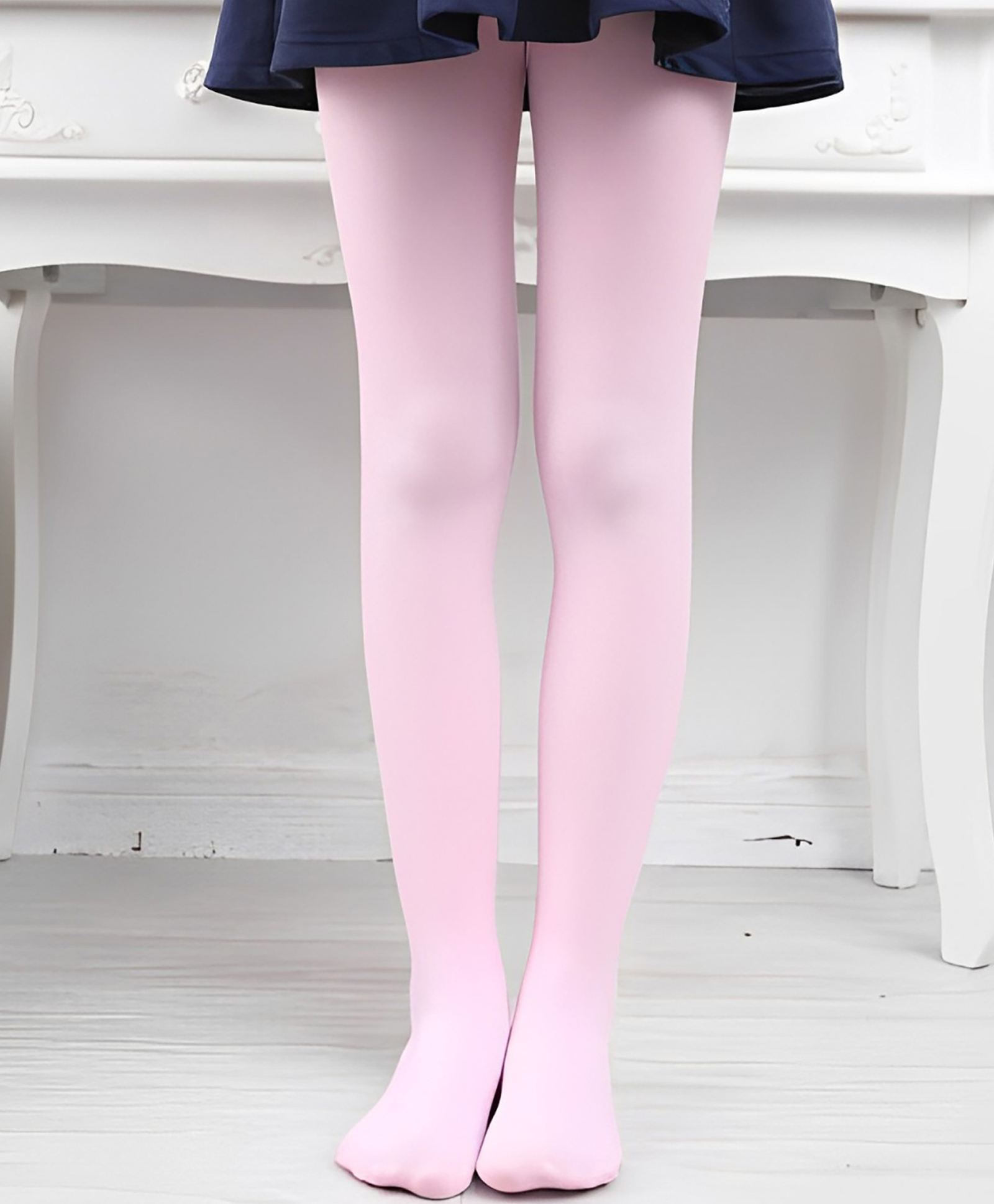 SYGA Solid Pantyhose Stockings - White-picture-17