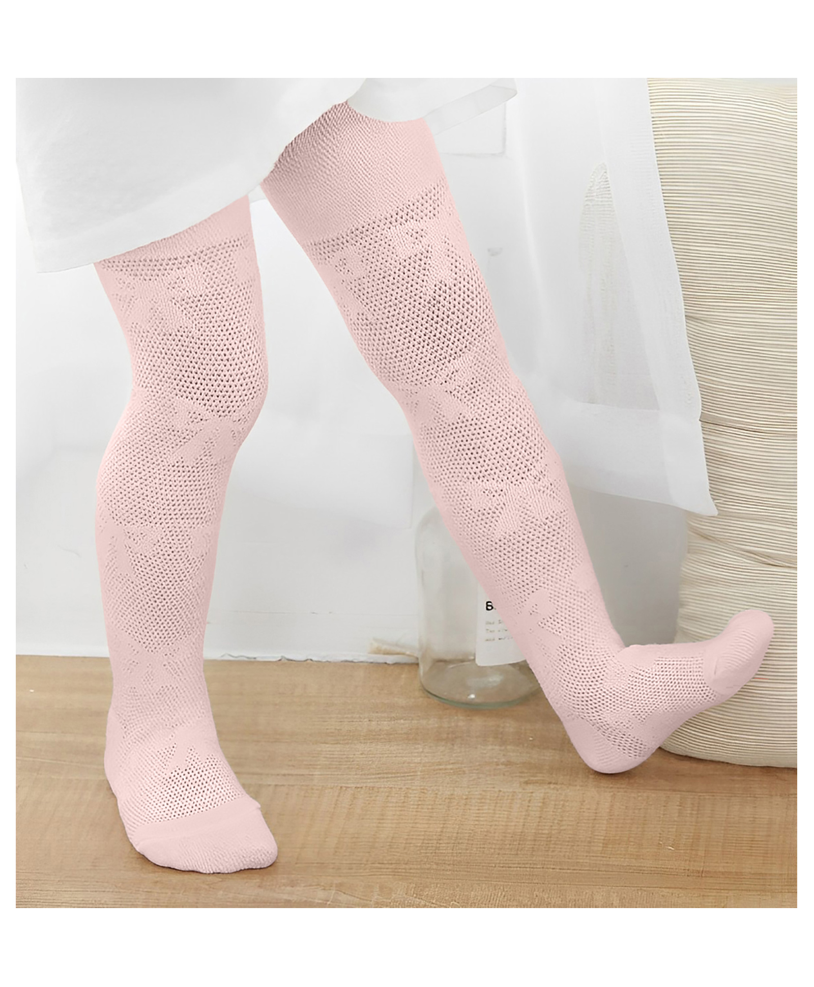 SYGA Cotton Mesh Stockings - Pink-picture-19
