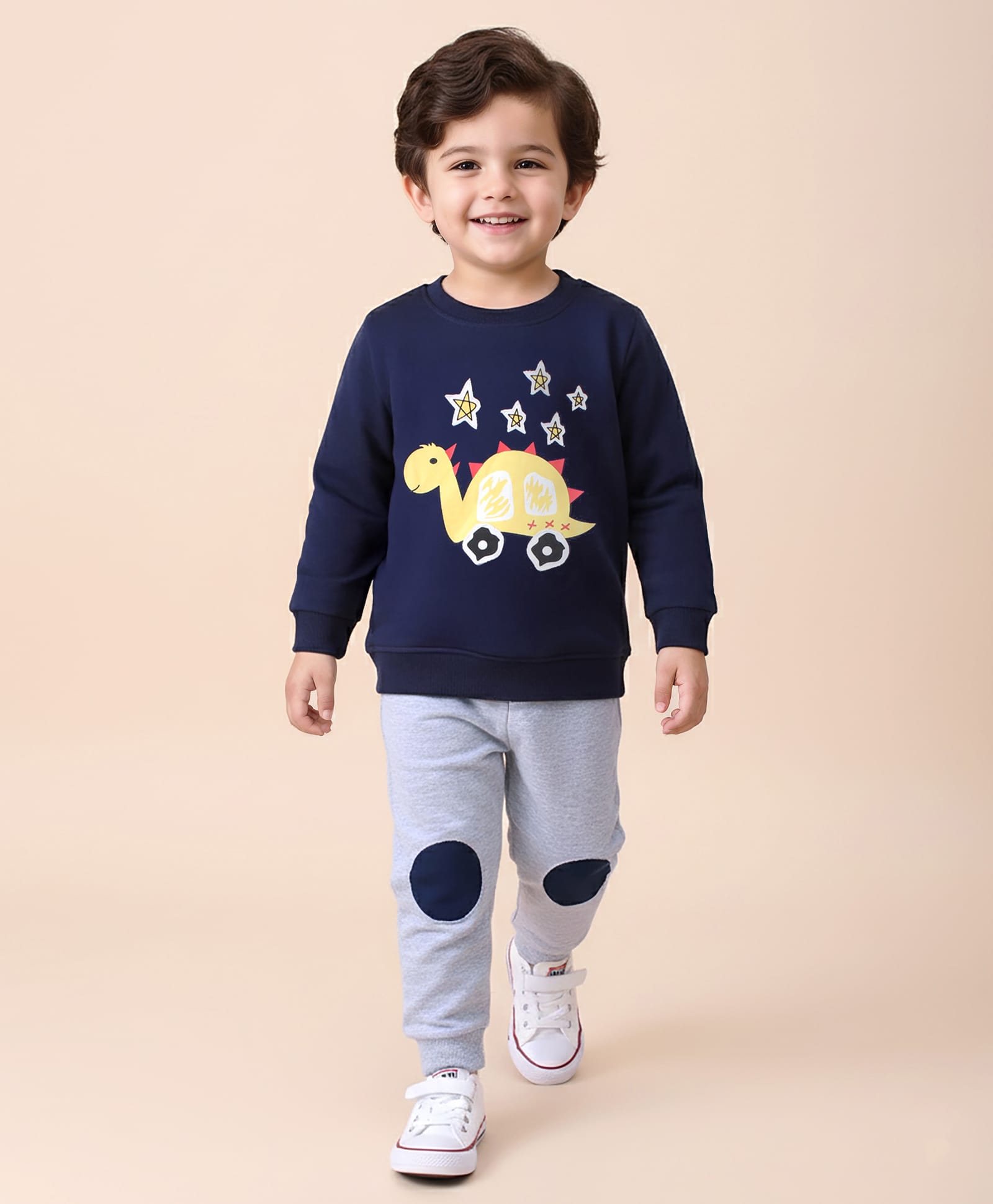 Mark & Mia 100% Cotton Full Sleeves Winter Wear Suits With Graphic & Applique Detailing - Multicolor-picture-23