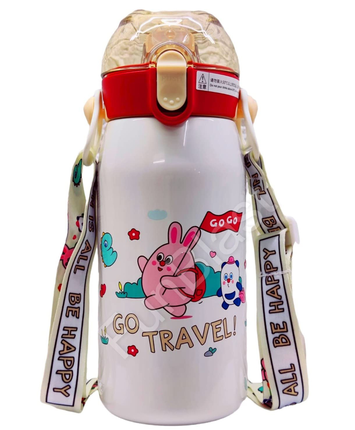 Bunie Insulated Stainless Steel Water Bottle for Kids 530 ml - White-image-6