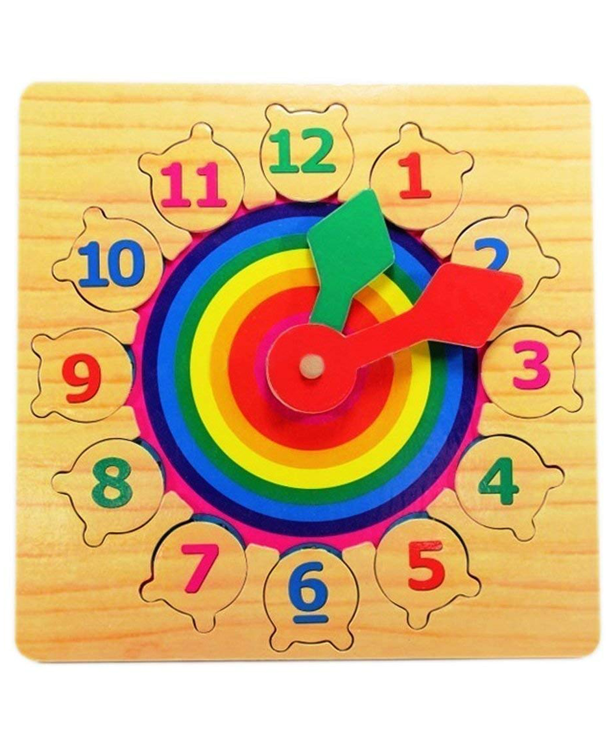 Bunie Clock Shaped Wooden Puzzle Toy for KidsMulticolor-image-46