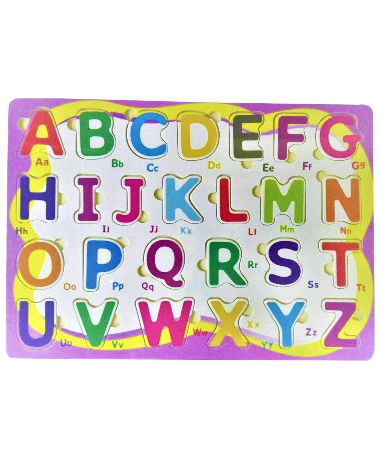 Bunie Capital Letter Alphabet Puzzle Board Toy for Kids26 Pcs Multicolor-picture-14