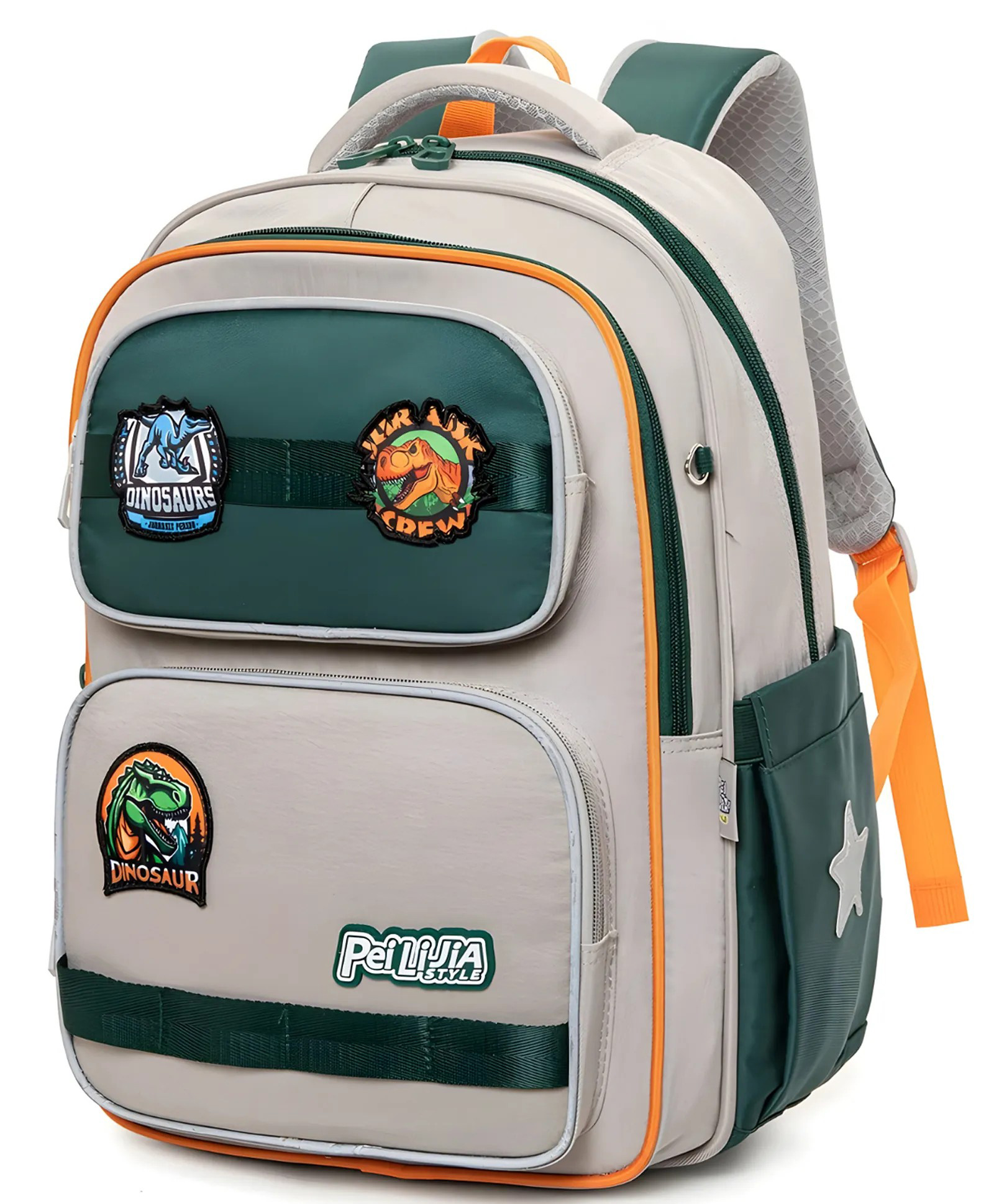 FLAZE Dinosaur Theme Bagpack for Kids Stylish Durable Water Resistant Backpack - School Bag, College Bag, Office Bagpack, Travel Backpack- Pack of 1 Multicolor - 16 Inch-image-12
