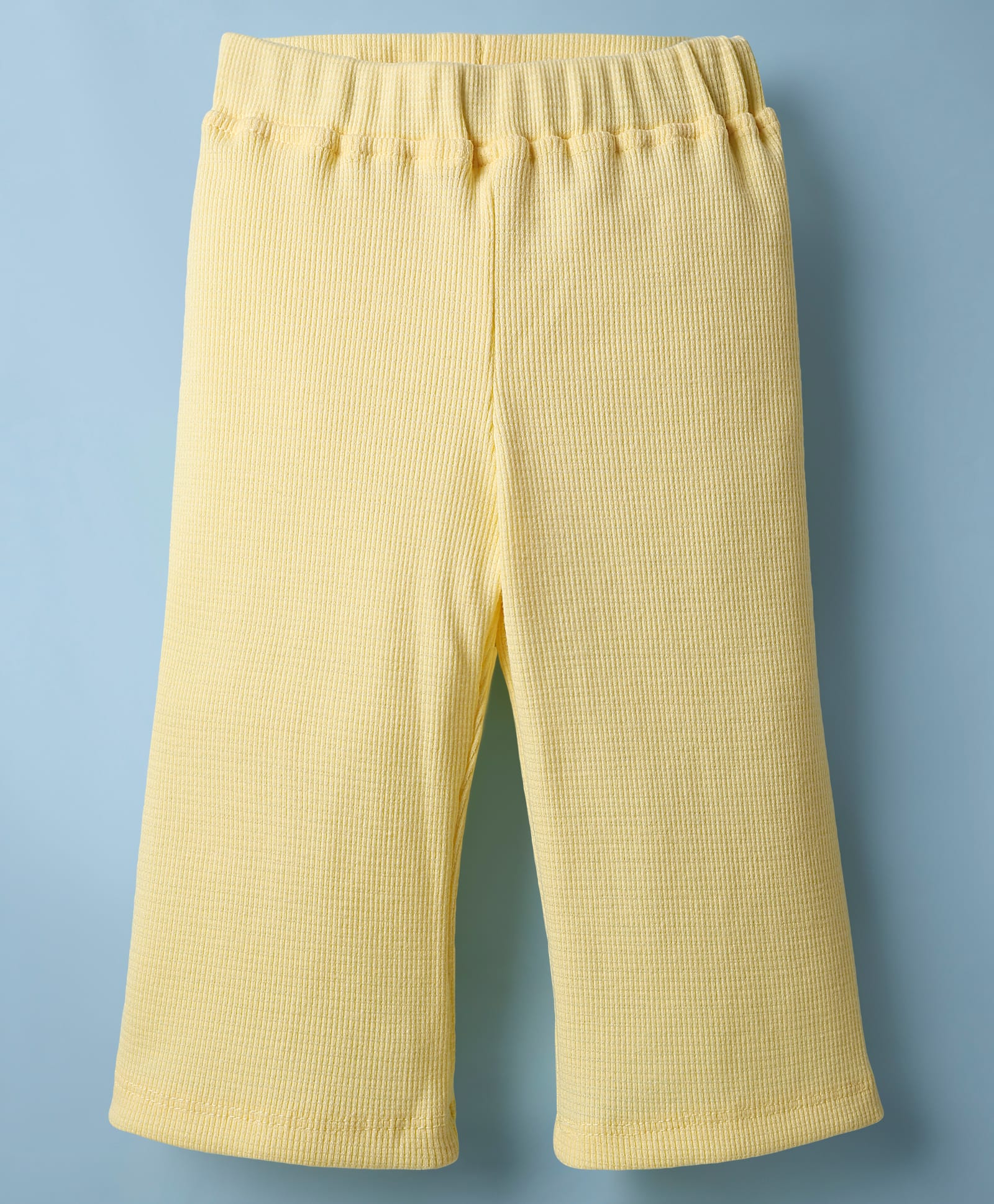 Little Kangaroos Cotton Knit Full Length Solid Color Leggings - Yellow-image-48