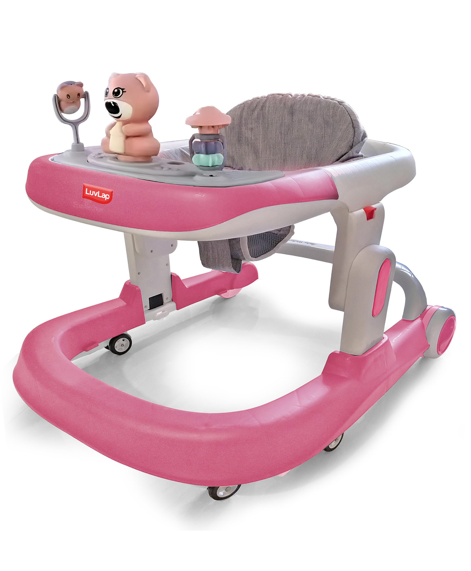 Luv Lap Regal Baby Walker 9+ Months | 3 Level Height Adjustment Walker/Advanced Premium Baby Activity Walker - Pink-image-38