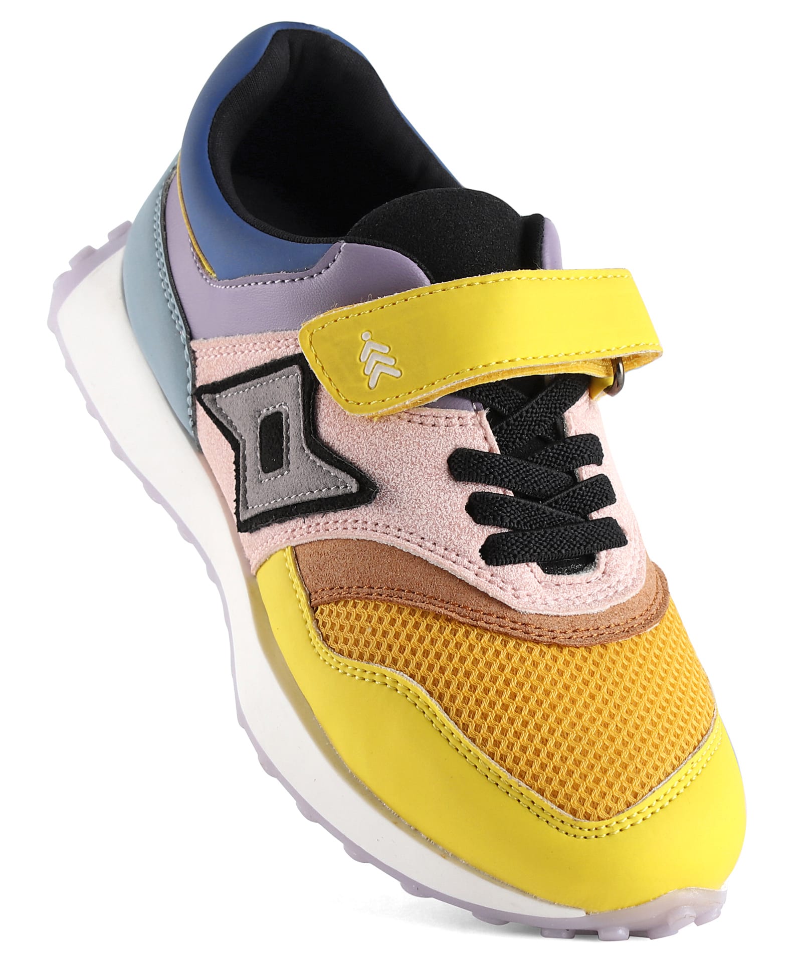 Pine Kids Velcro Closure Sneaker - Pink & Yellow-picture-28
