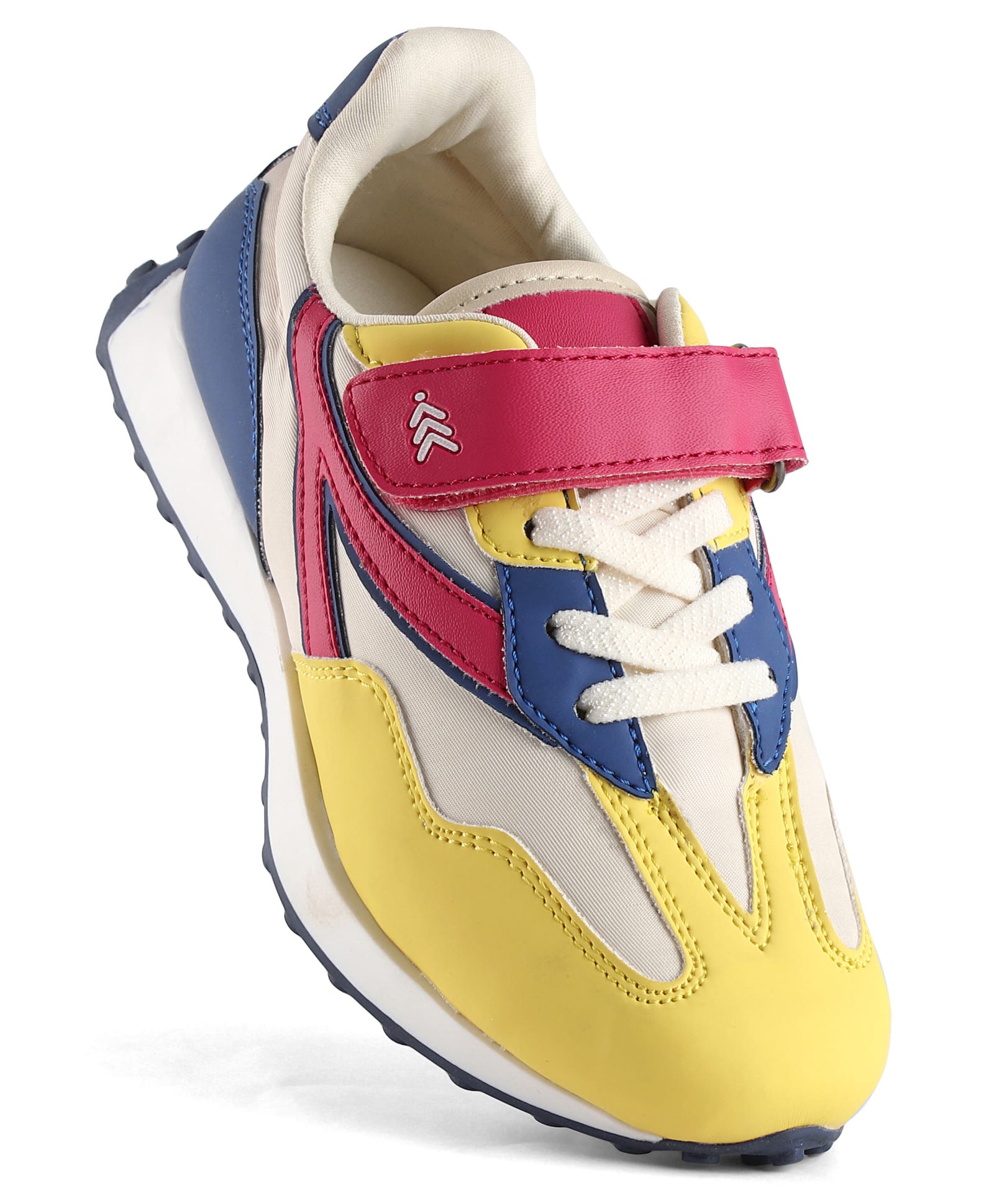 Pine Kids Velcro Closure Sneaker - Pink & Yellow-picture-41