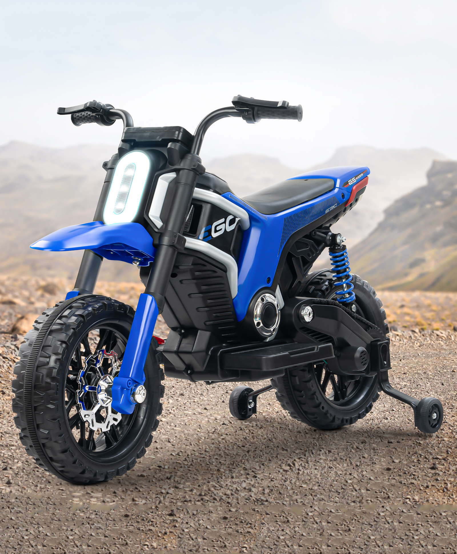 Baybee Motocross Electric Bike for Kids, Ride on Toys Kid's Bikes with LED Light & Music | Rechargeable Baby Bike | Battery Operated Bike for Kids (Blue)-image-17