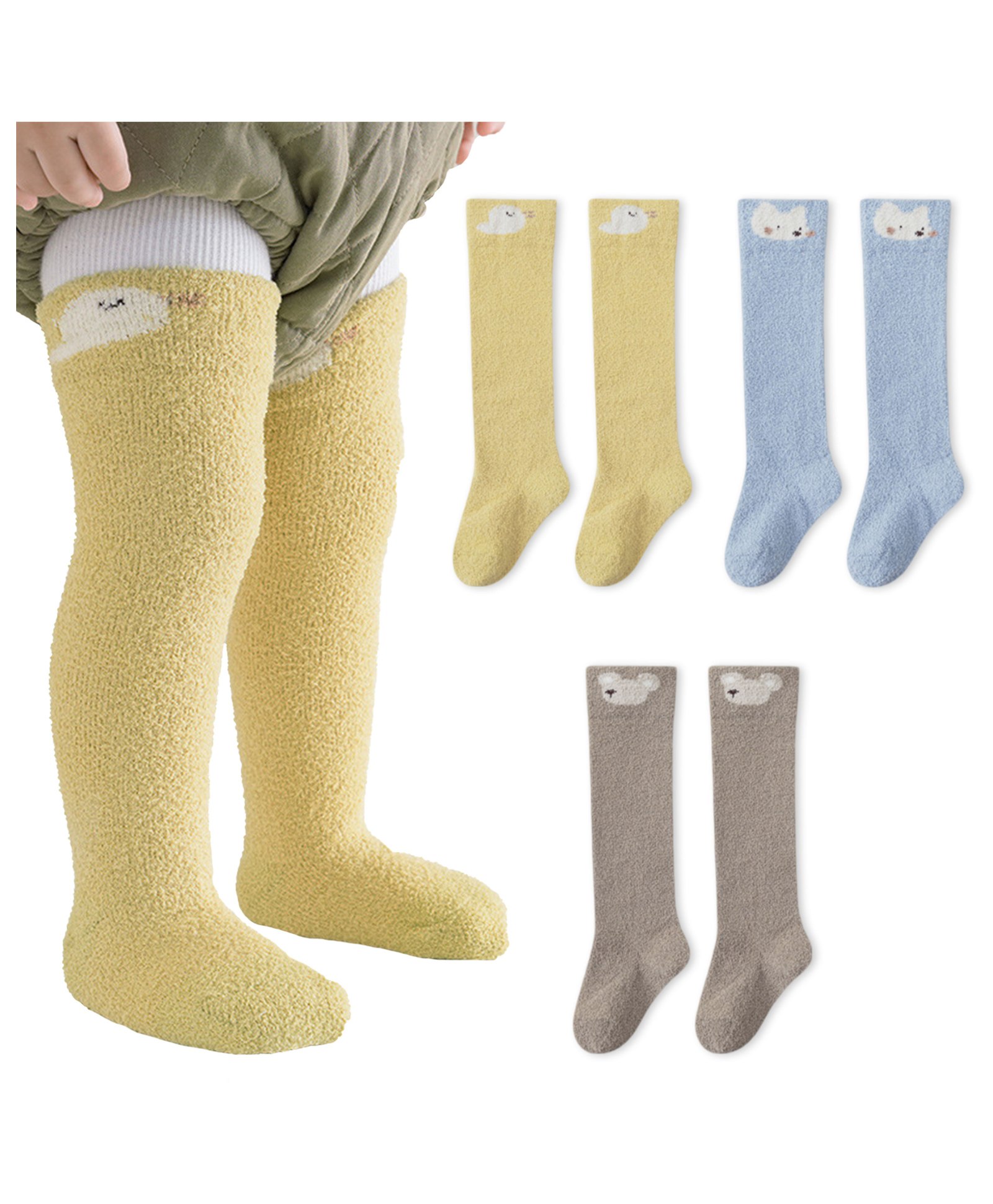 BembikaCotton Pack Of 3 Animals Designed Socks - Multi Colour-image-30