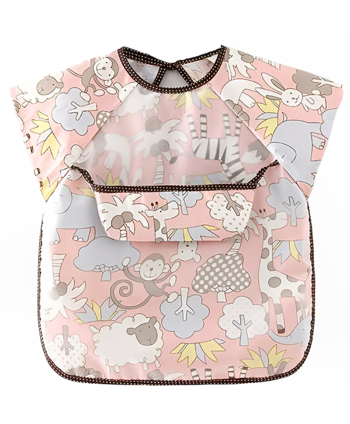 Tony Stark Sleeved Waterproof Baby Bib with Pocket | Lightweight EVA Toddler Bib for 6 to 24 Months (Cheeky Chimp)-image-37