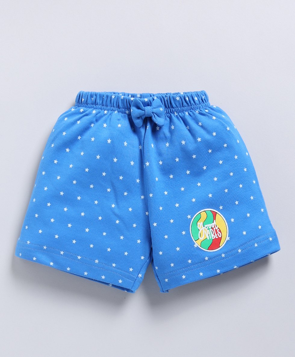 FUN A2Z Cotton Sinker Stars Printed Shorts - Light Blue-image-27