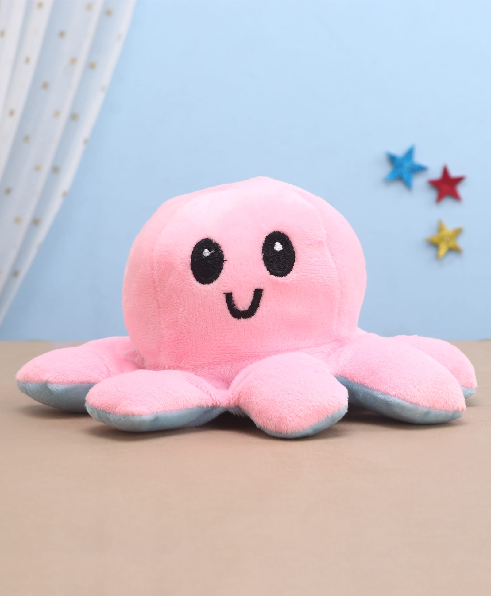 Toytales Reversible Octopus Soft Toy Pink & Grey - Length 20 cm-image-20