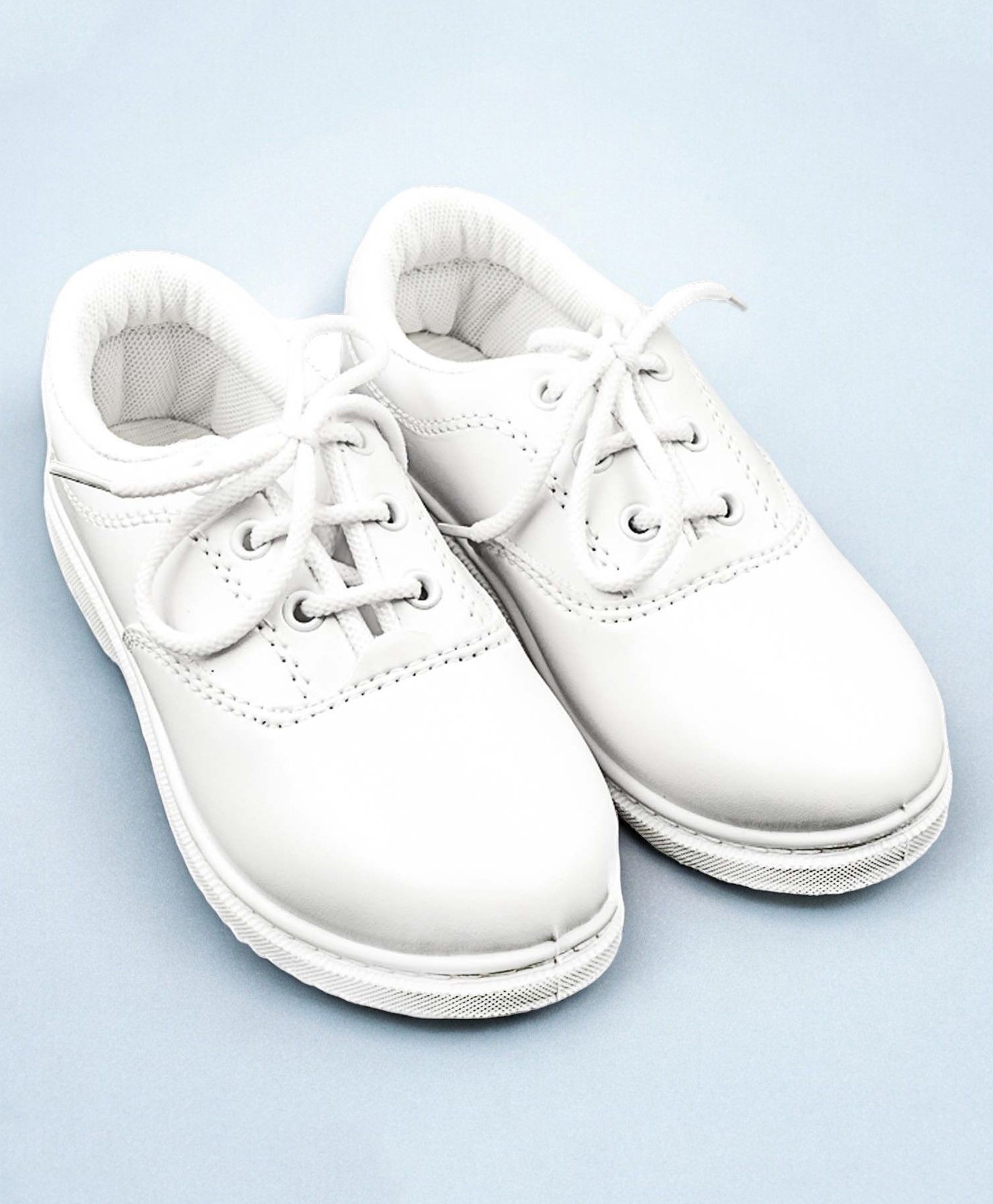 Priaansha Kids Solid Lace Up School Shoes - White-picture-18