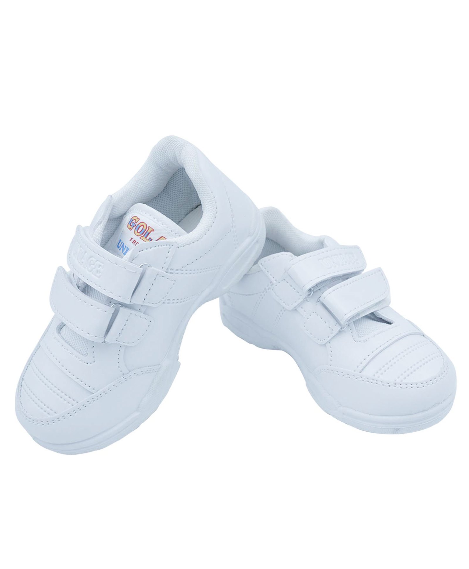 Priaansha Kids Uniage Text Designed With Double Velcro Shoes - White-picture-12