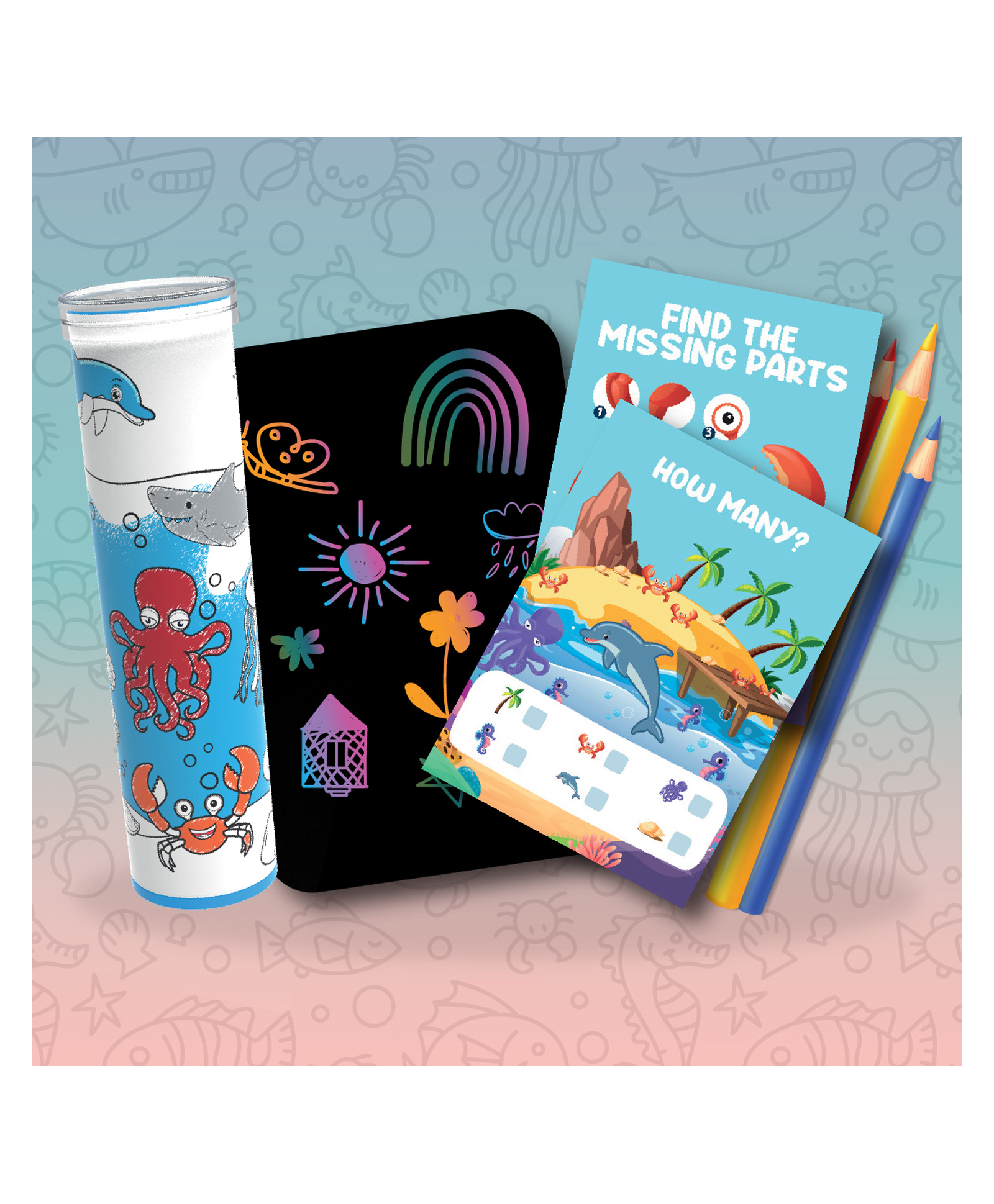 PlayMagic Brain Activ Ultimate Activity Kit in Sea Adventure Theme - Multicolor-picture-4