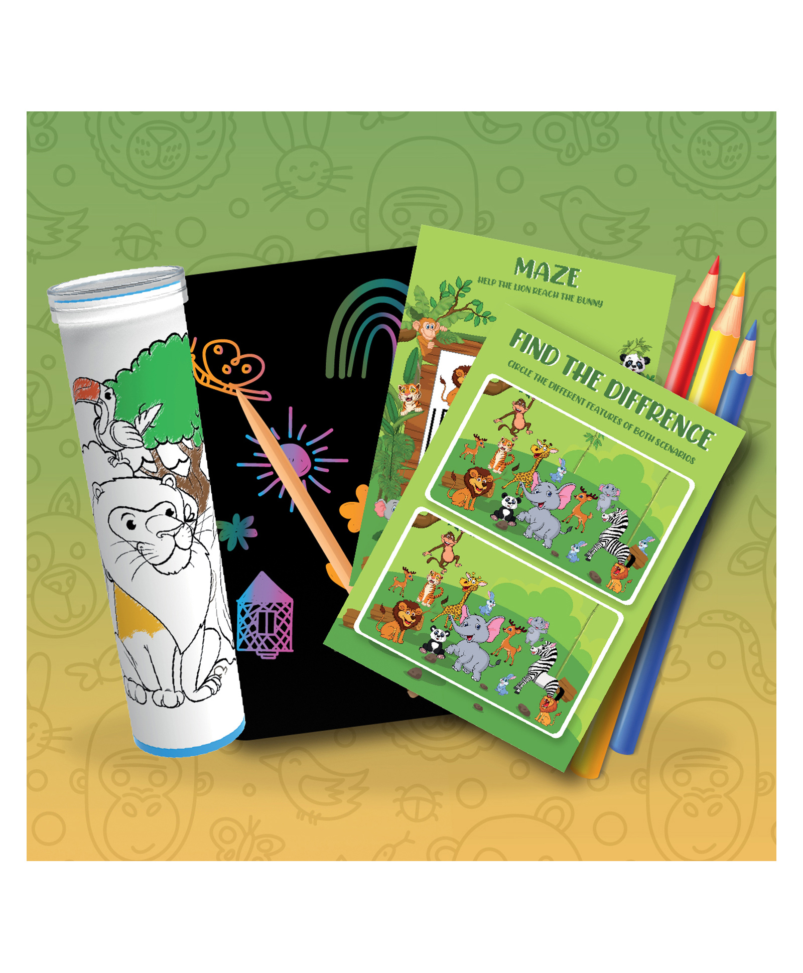PlayMagic Brain Activ Ultimate Activity Kit in Animal Adventure - Multicolor-picture-5
