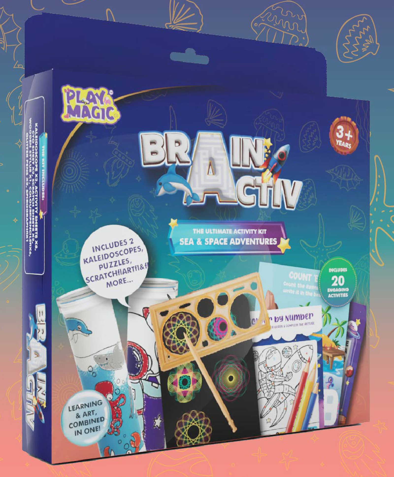 PlayMagic Brain Activ Ultimate Activity Kit in Sea & Space Adventure Theme - Multicolor-picture-3