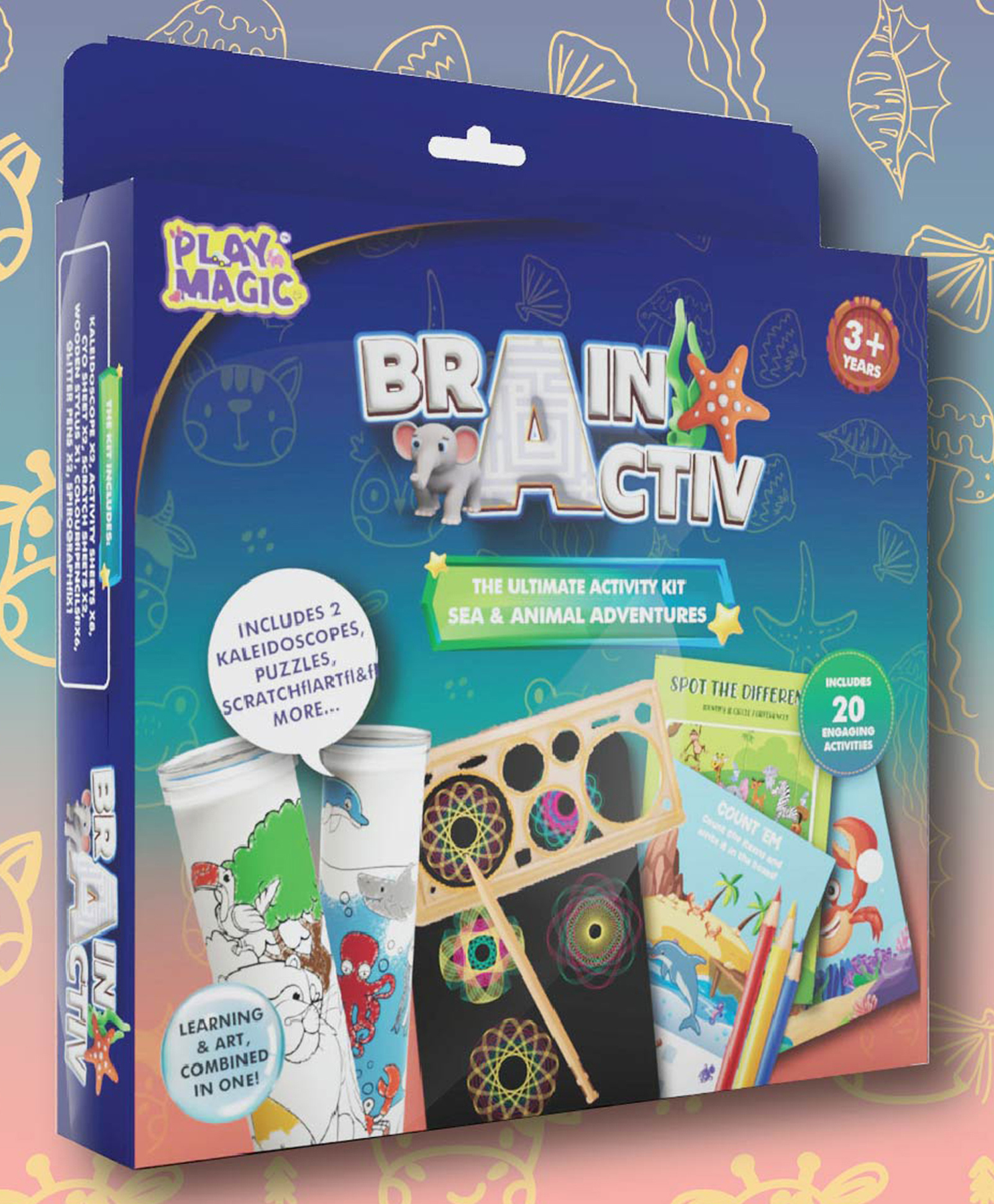 PlayMagic Brain Activ Ultimate Activity Kit in Sea & Animal Adventure Theme - Multicolor-image-15