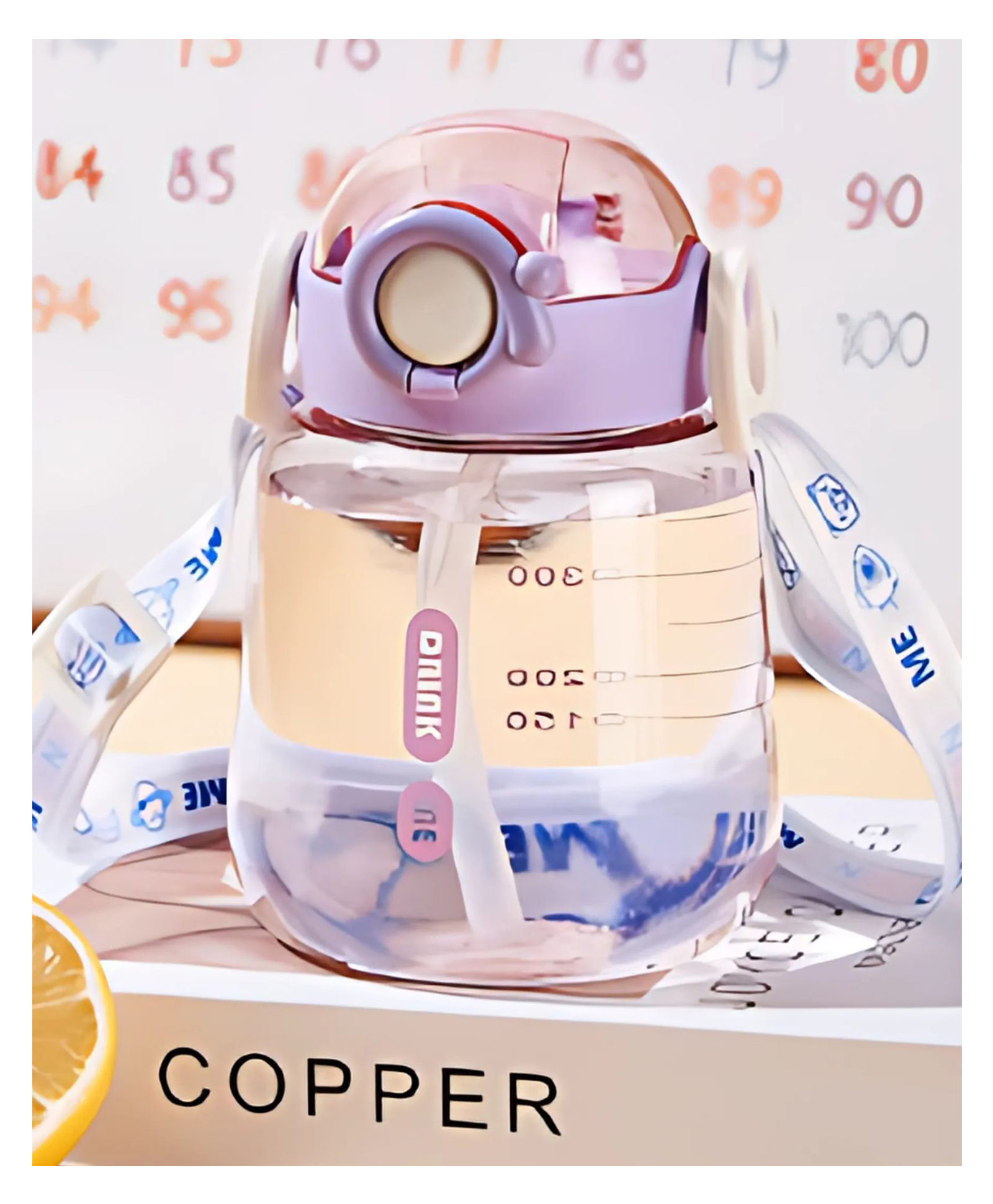 SUN & SHINE | Sipper Water Bottle for School Kids | Boys and Girls with Straw | Leak Proof, BPA Free | 2-5 years | 500 ml bottle | Cute and Durable School Water Bottle (Playful Purple, 500 ml)-image-27