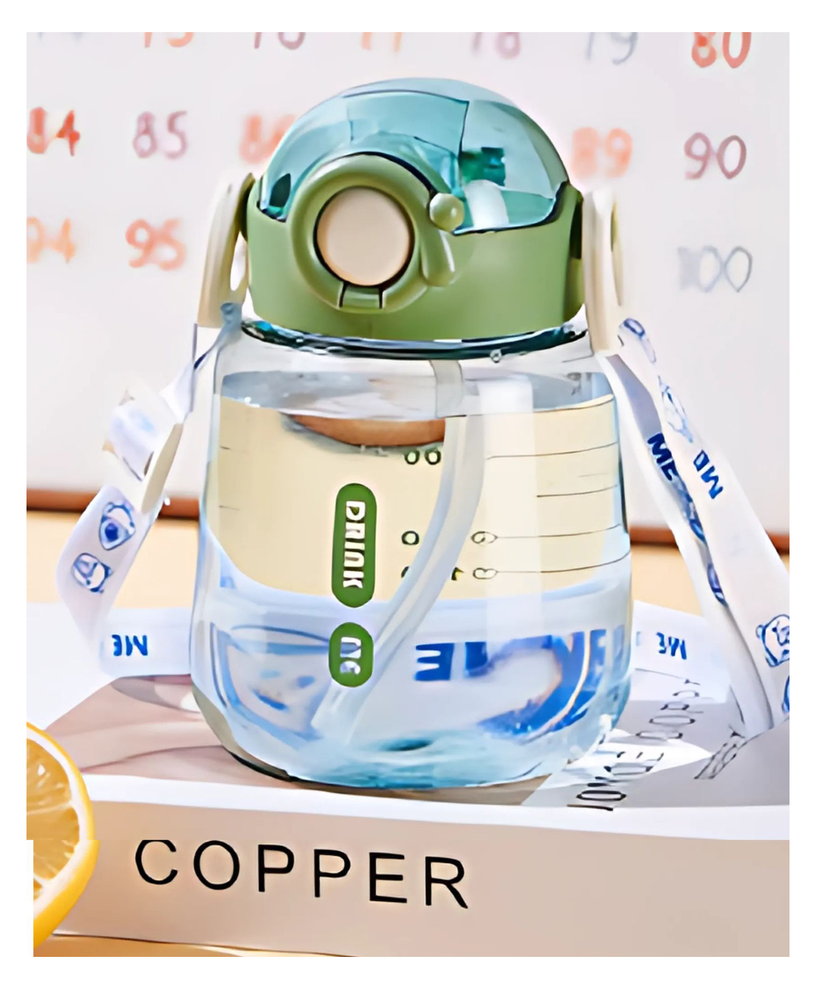 Sun & Shine | Sipper Water Bottle for School Kids | Boys and Girls with Straw | Leak Proof, BPA Free | 2-5 years | 500 ml bottle | Cute and Durable School Water Bottle (Olive Green, 500 ml)-image-23