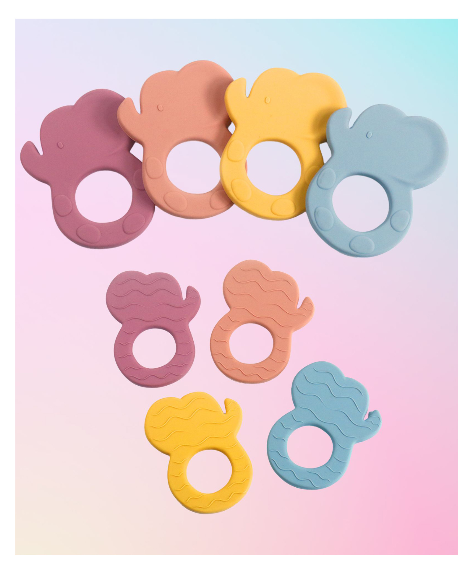 SUN & SHINE | 100% Natural Rubber & Silicone Teether For 6 To 12 Months Baby | BPA-Free, Soft & Gentle | Teething Toys For Babies | Random Color 1 pc | Ideal Gifts For New Parents (Jumbo Joy Elephant)-picture-15