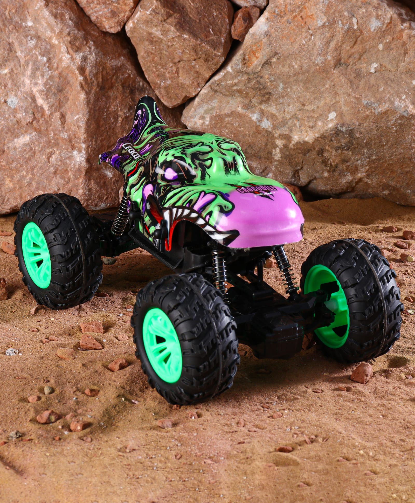 SEEDO 1:18 SCALE 2.4 GHZ Remote Controlled Dino Rock Crawler - Green-picture-26