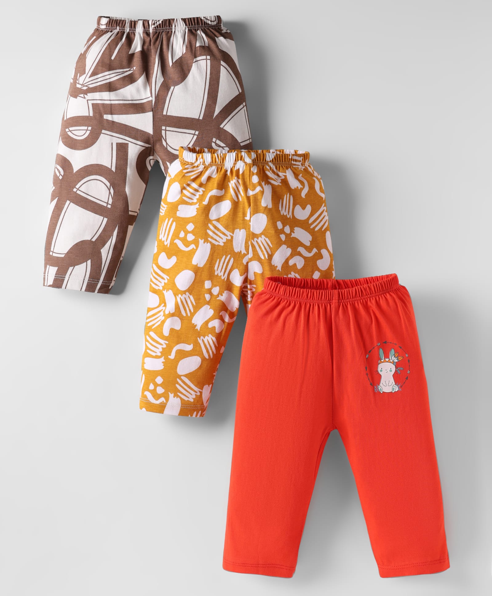 OHMS Single Jersey Knit Full Length Lounge Pants with Bunny Print Pack of 3 - Multicolor-image-46