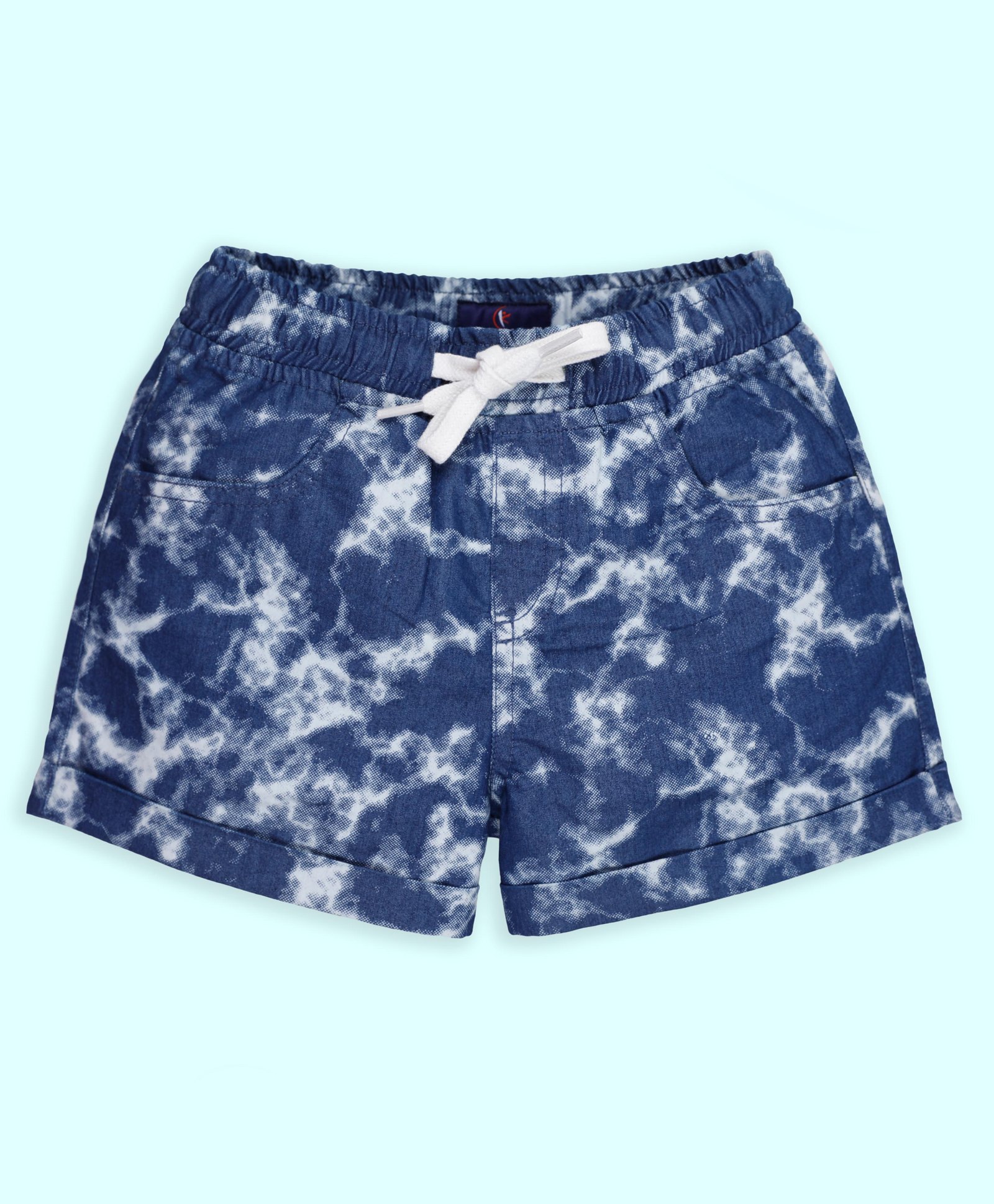Kiddopanti Cotton Tie Dye Shorts - Blue-picture-21