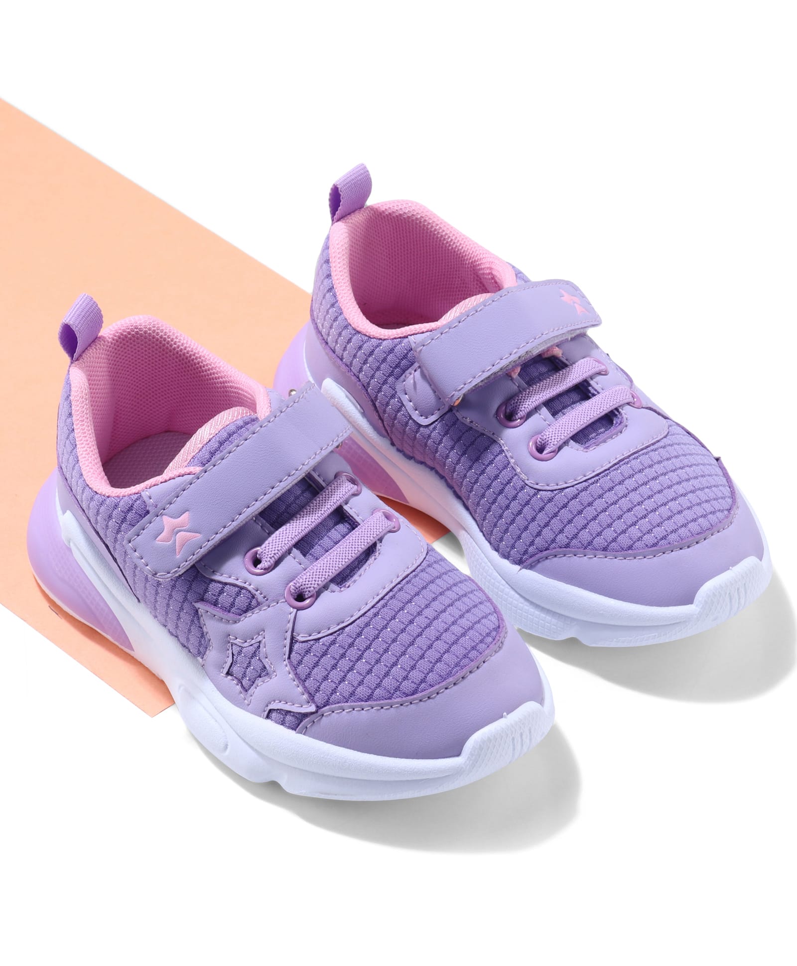 Cute Walk by Babyhug Sneaker with Velcro Closure & Star Patch - Purple-image-41
