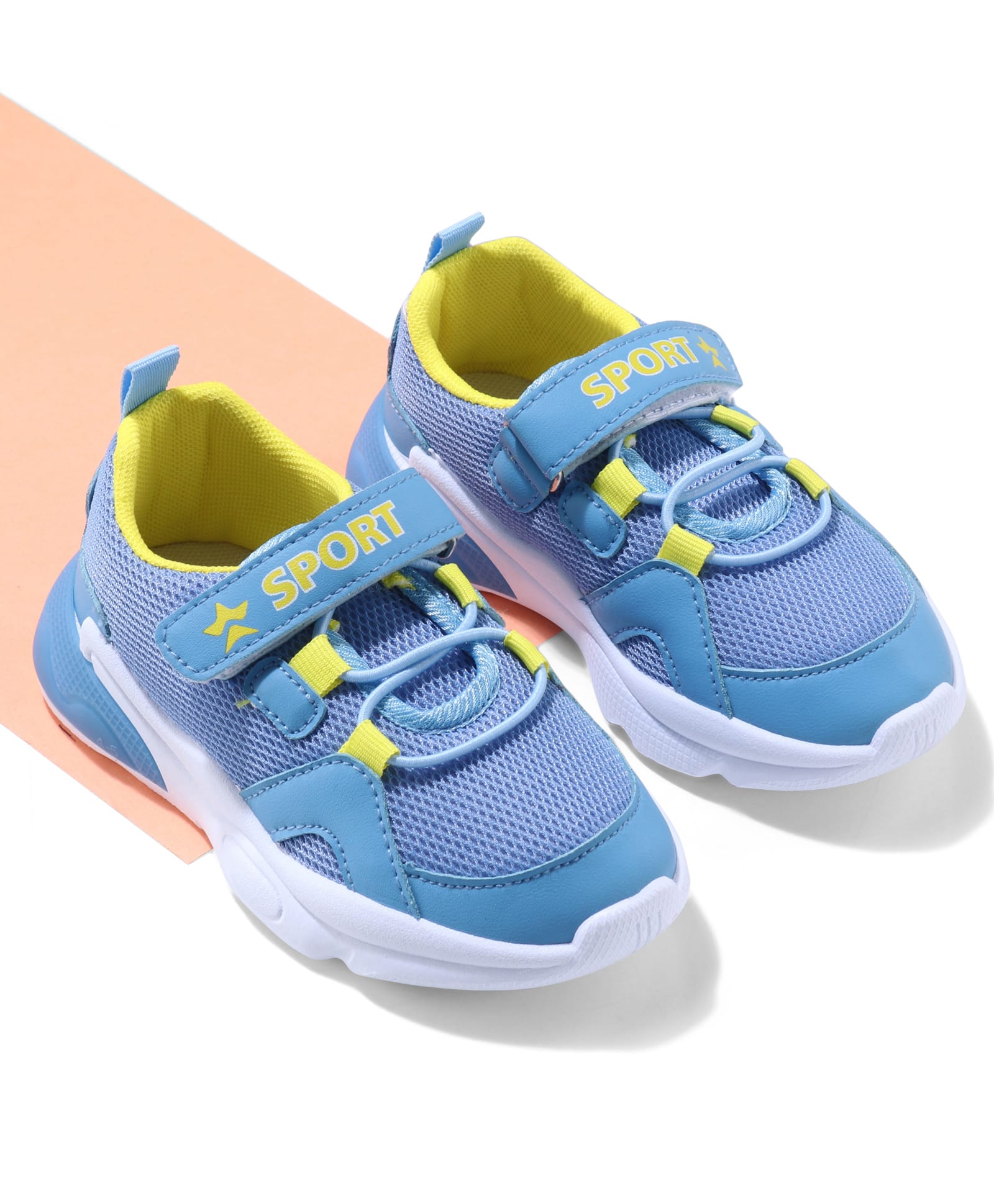 Cute Walk by Babyhug Velcro Closure Sneakers with Text Print - Blue-picture-21