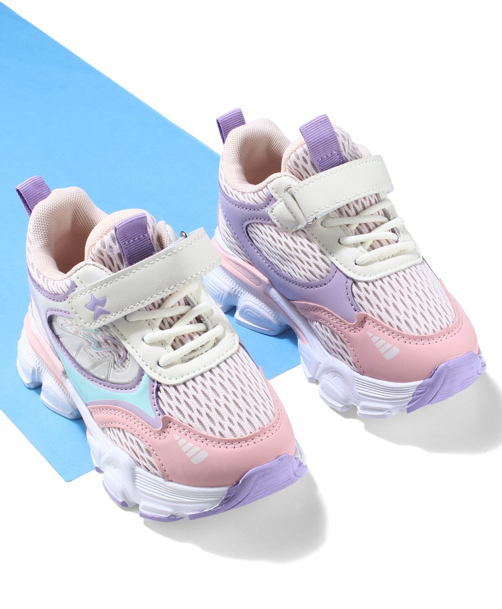 Cute Walk By Babyhug Velcro Closure Sneakers With Lace Detailing - Pink-image-34